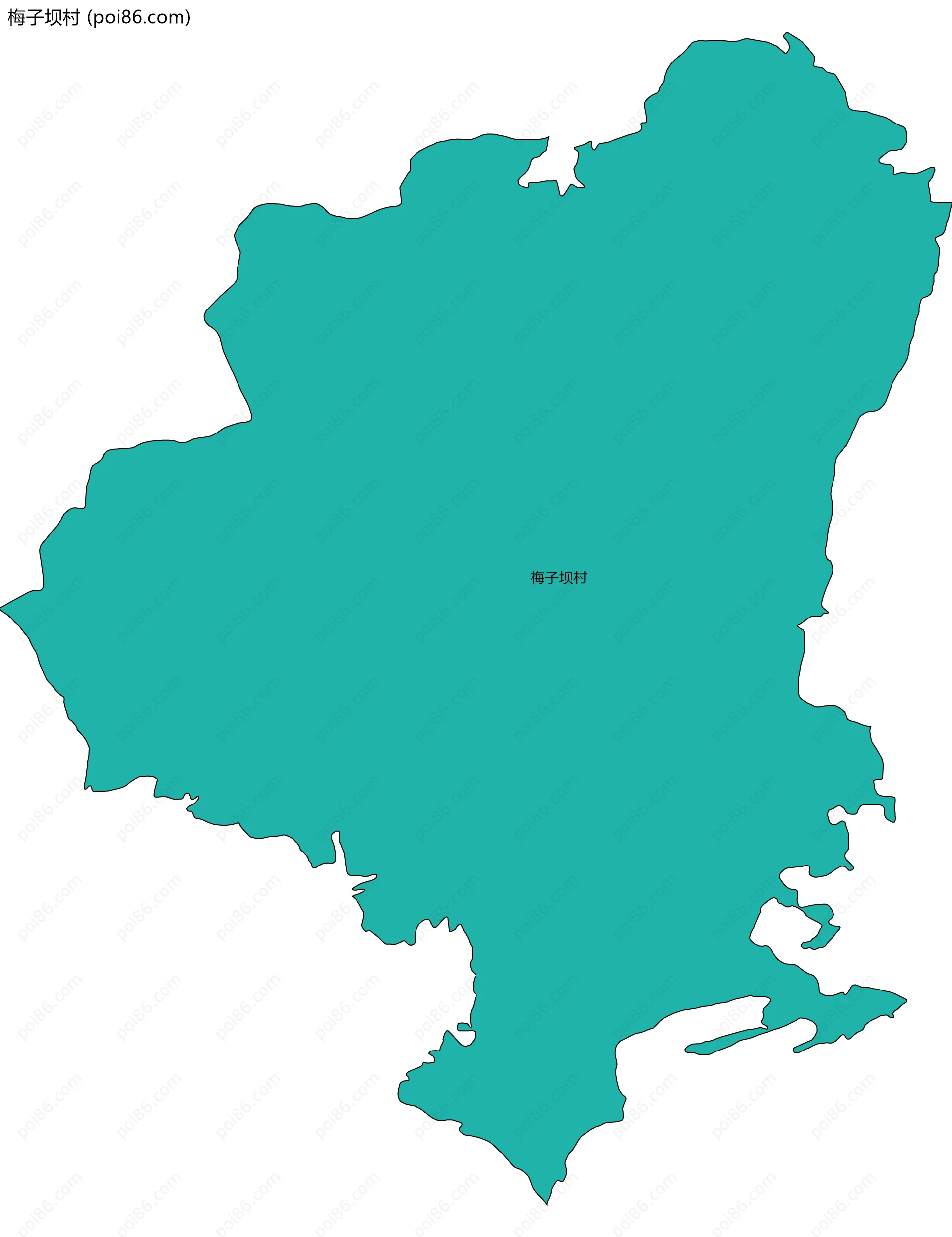 梅子坝村边界地图