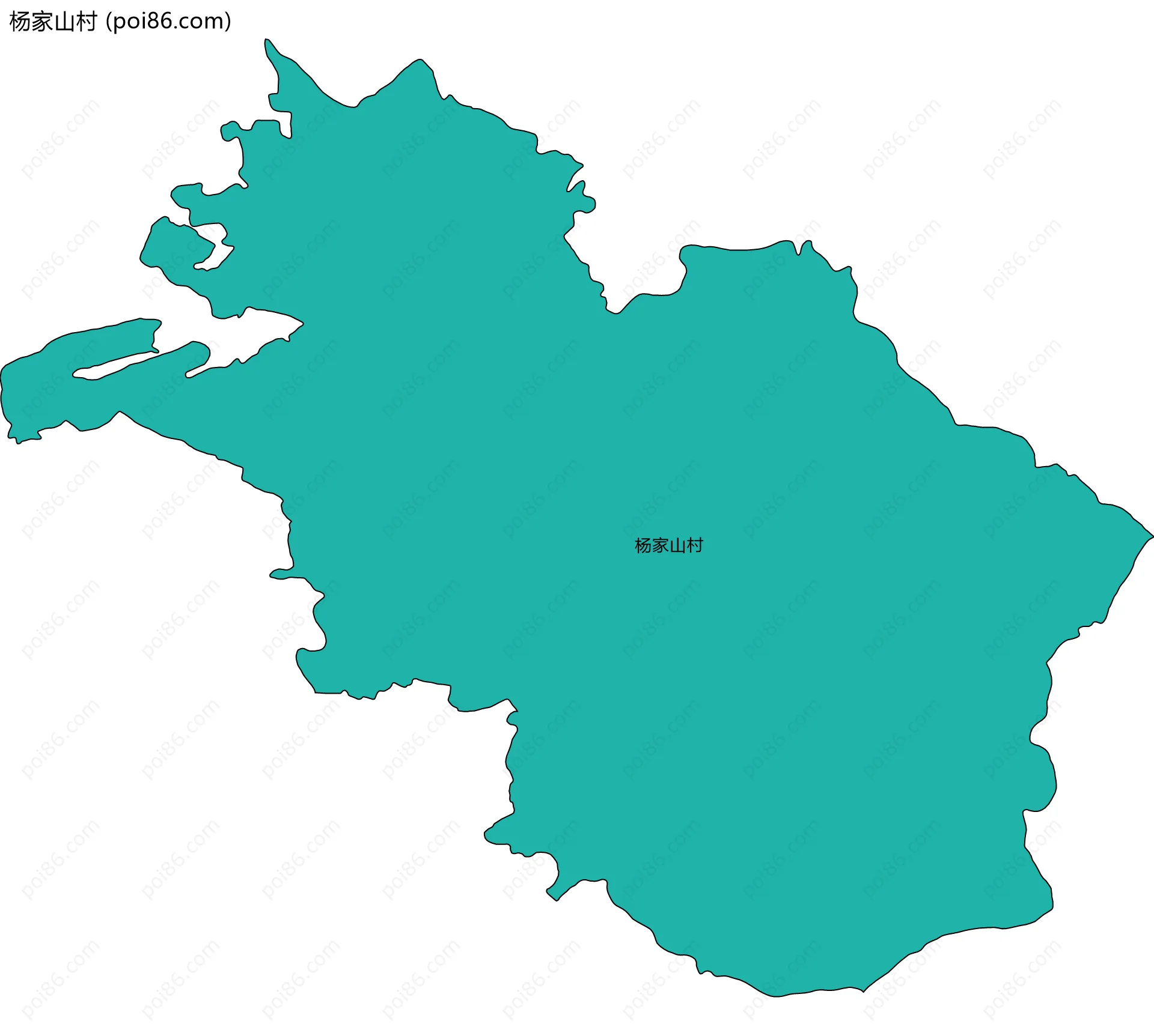 杨家山村边界地图