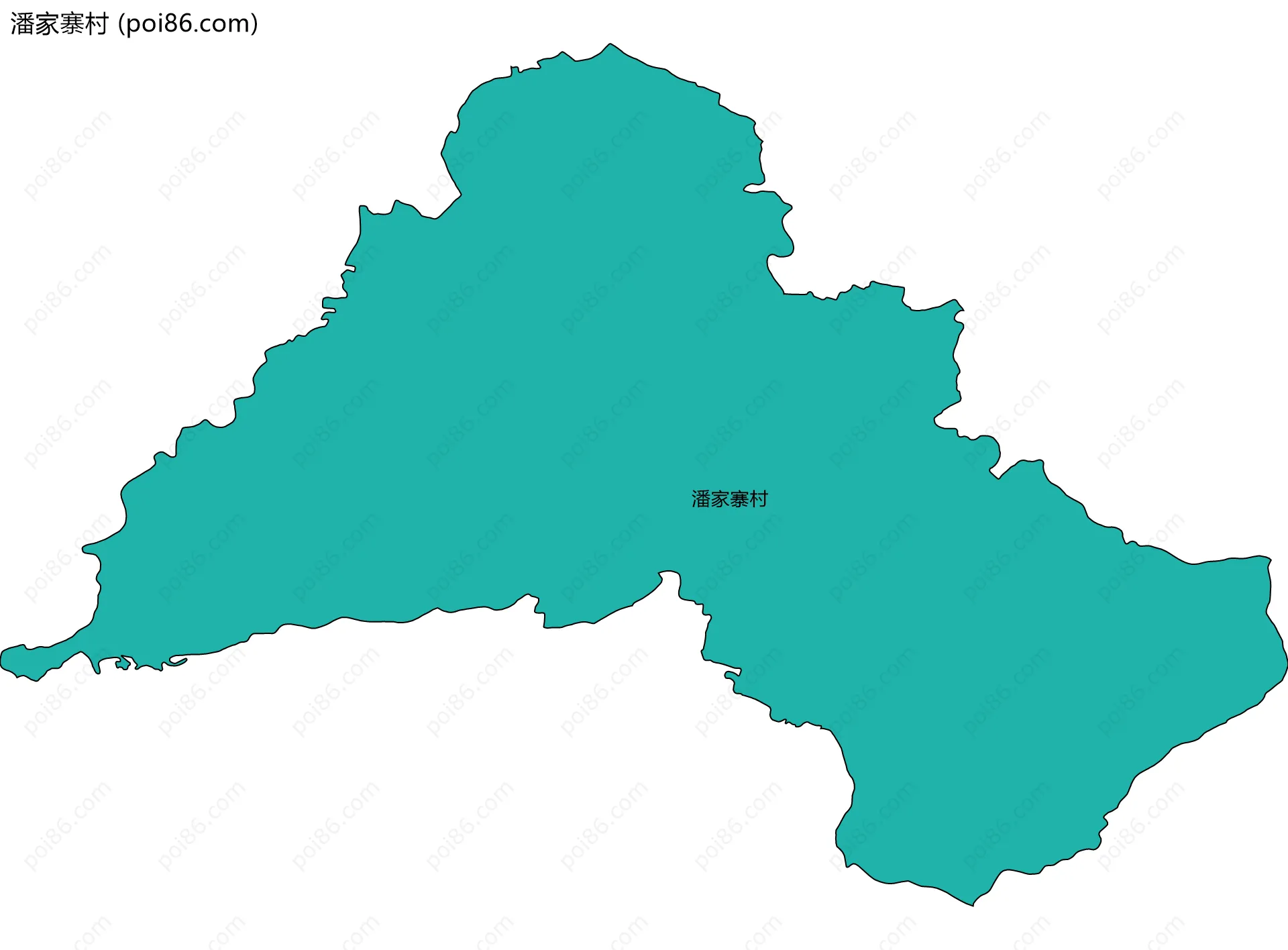 潘家寨村边界地图