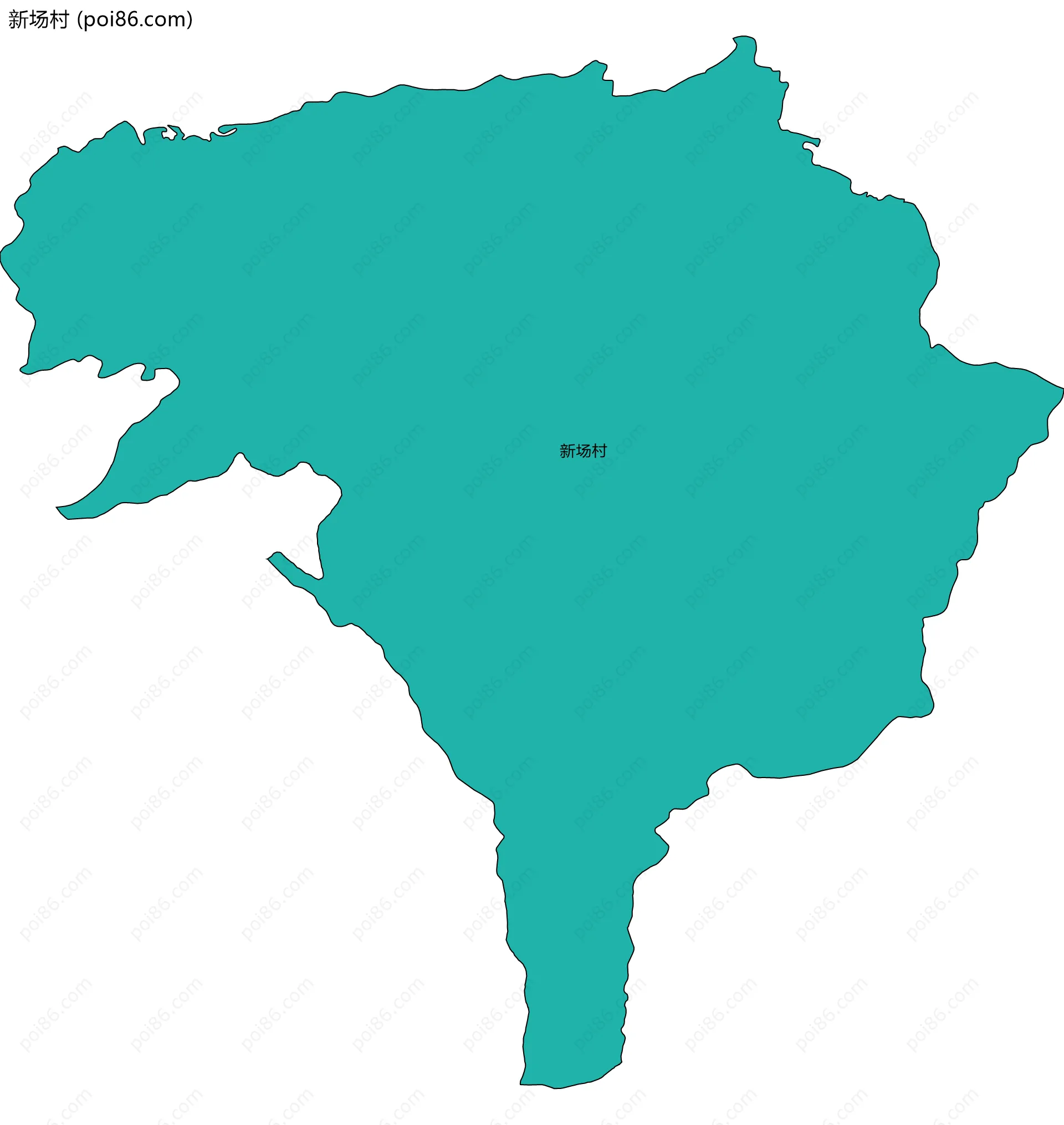 新场村边界地图