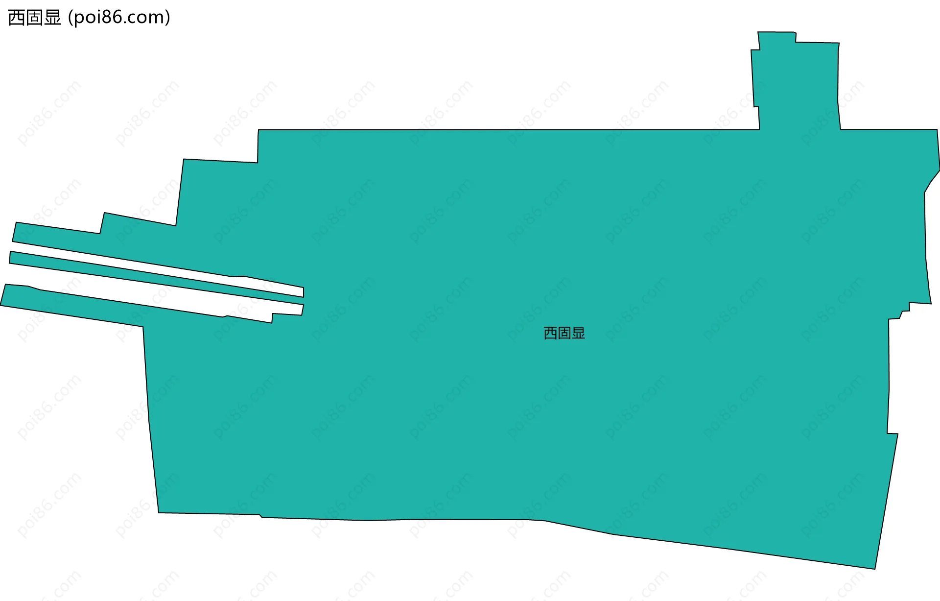 西固显边界地图