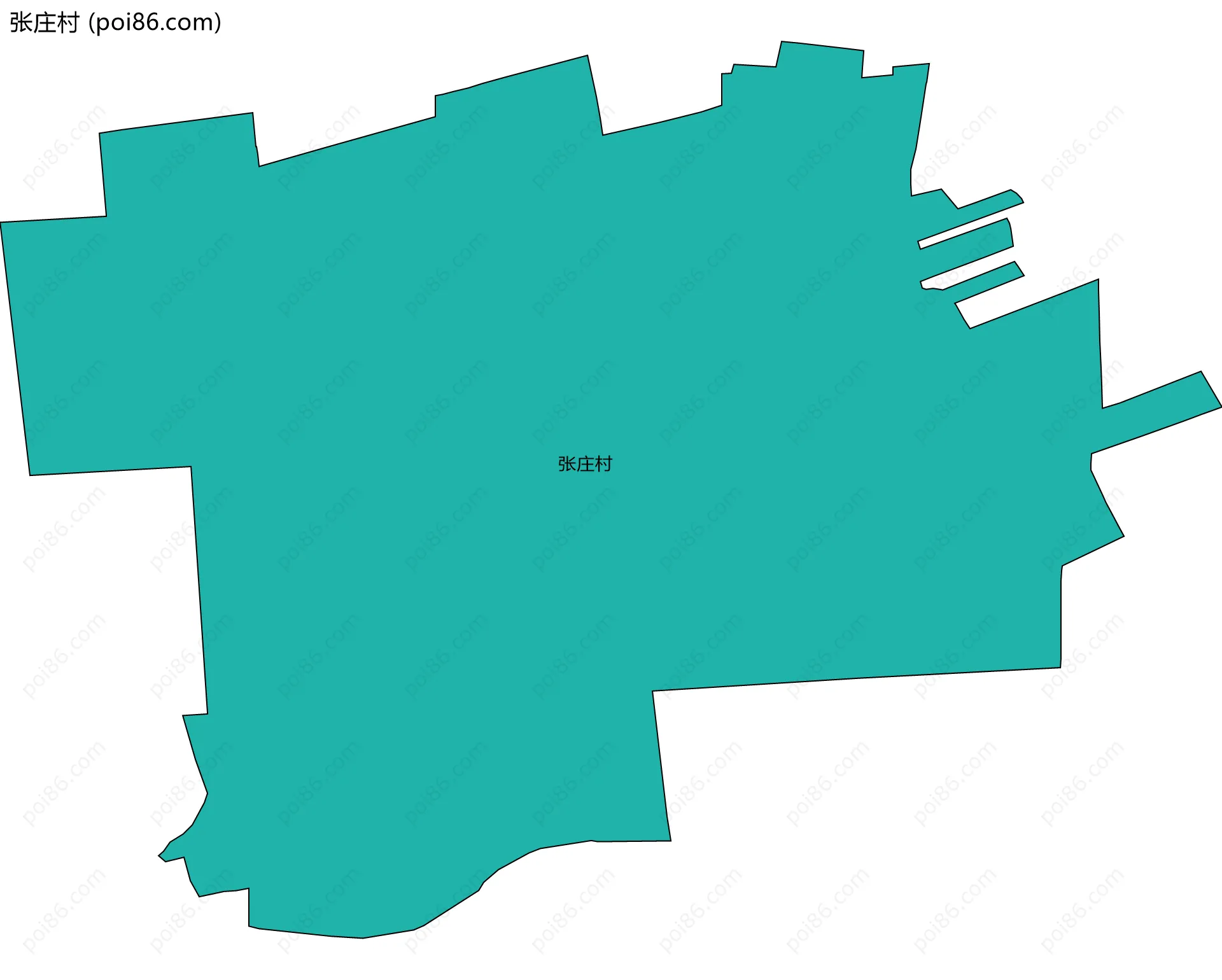 张庄村边界地图