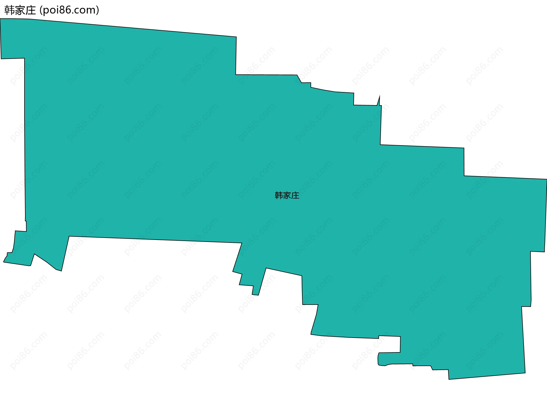 韩家庄边界地图