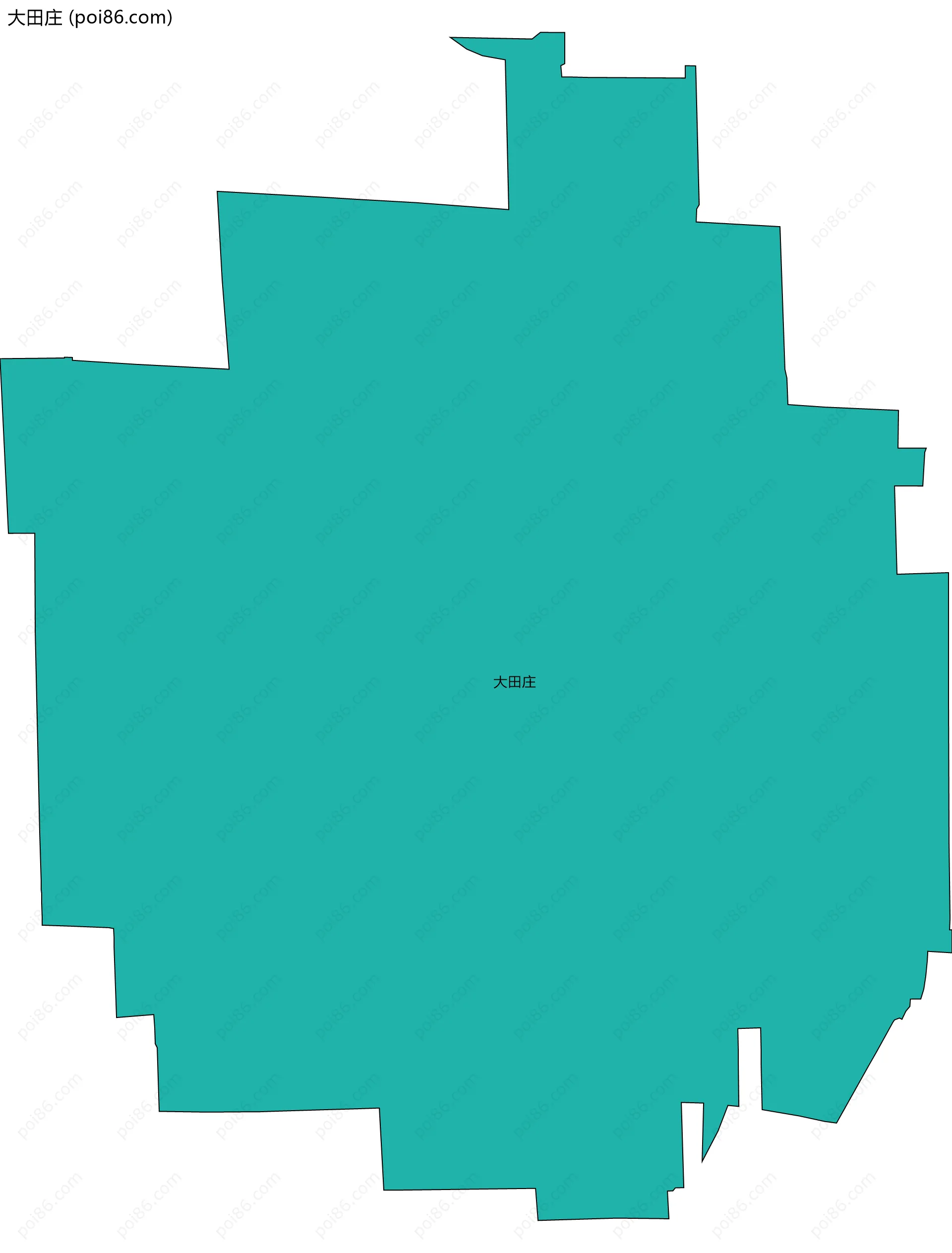 大田庄边界地图