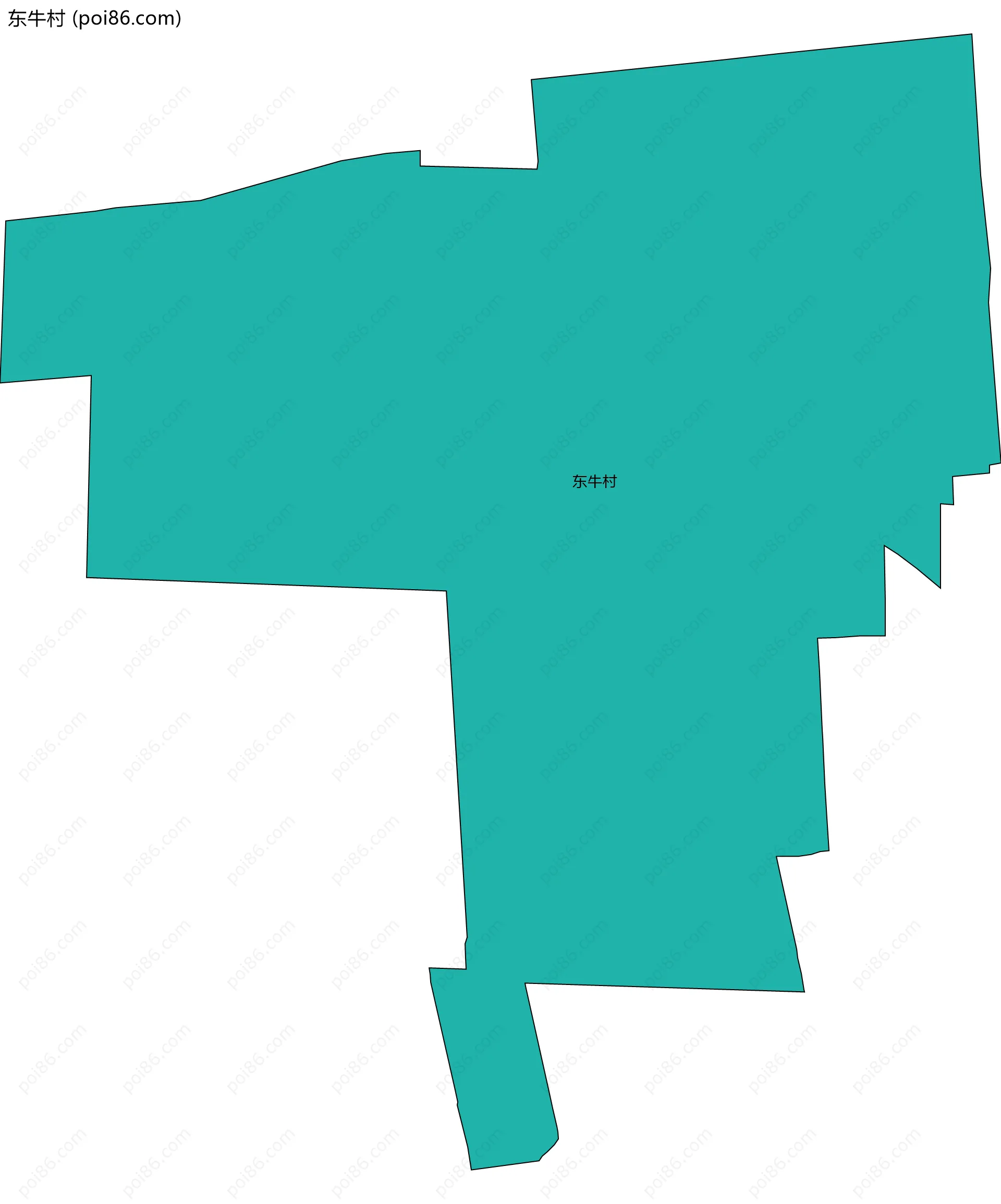 东牛村边界地图
