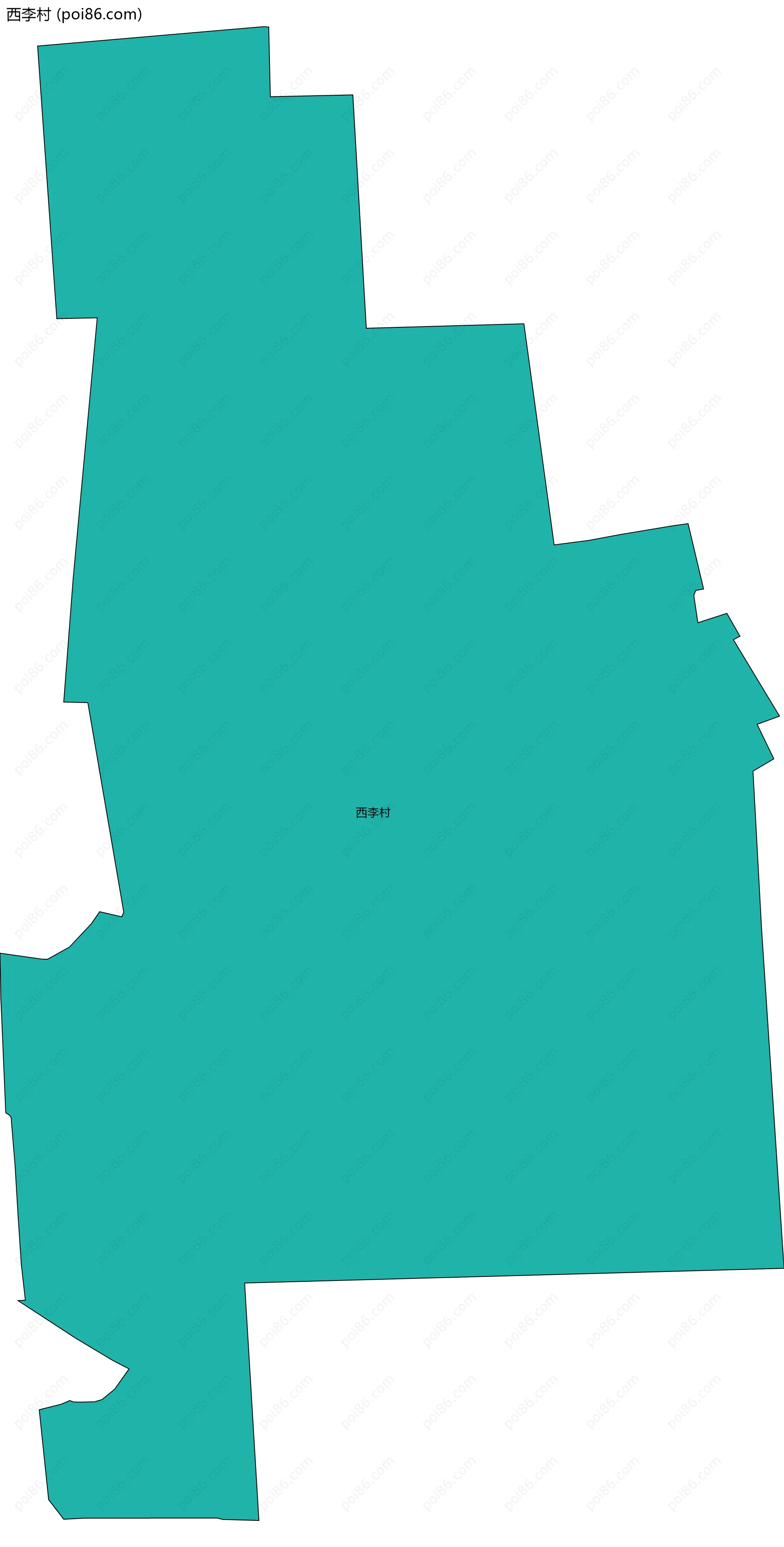 西李村边界地图