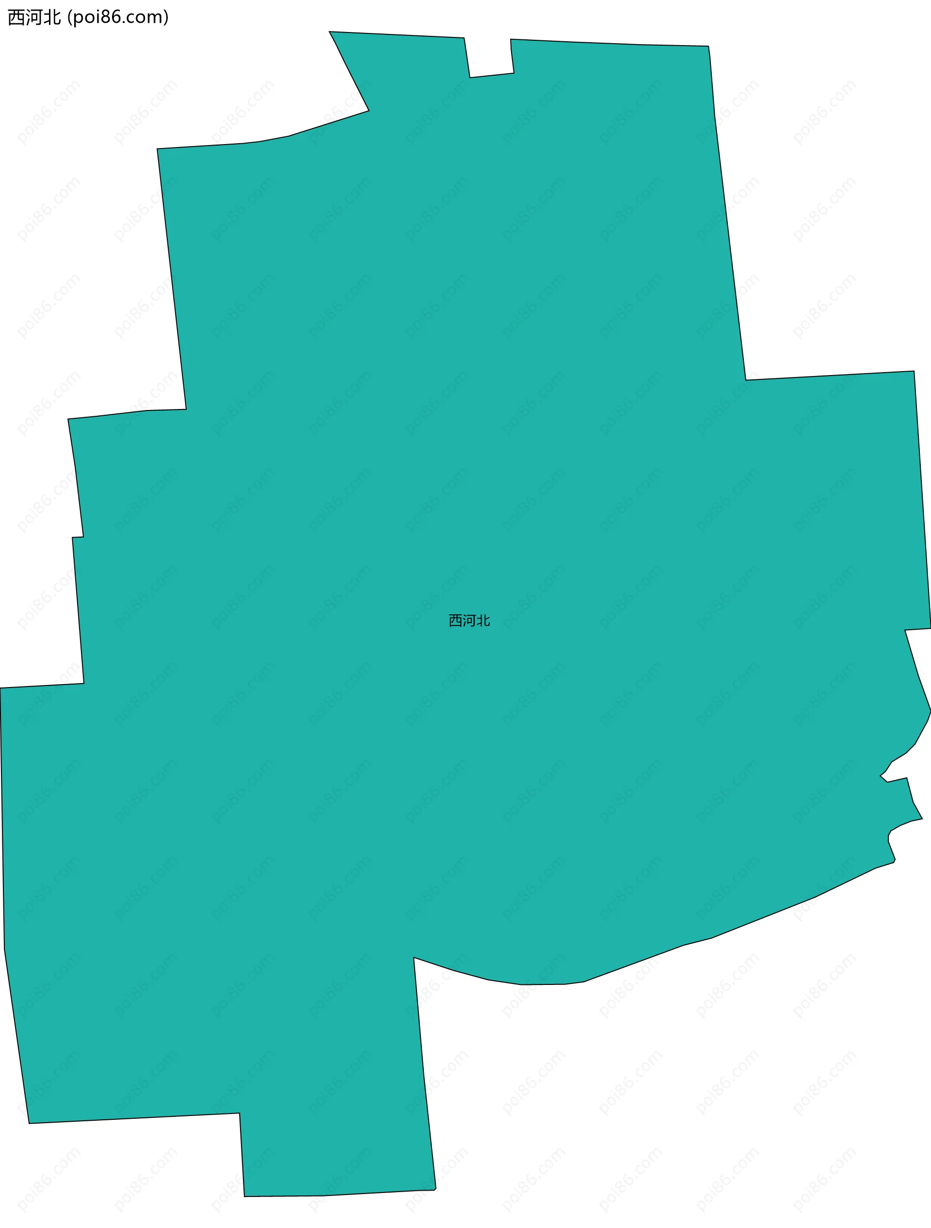 西河北边界地图