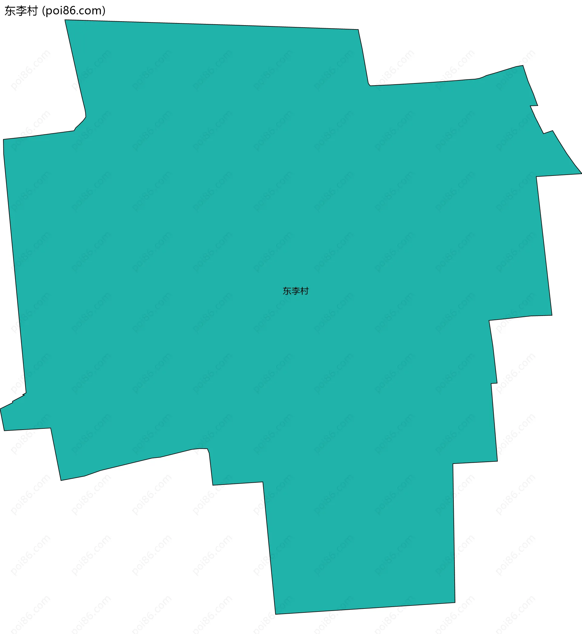 东李村边界地图