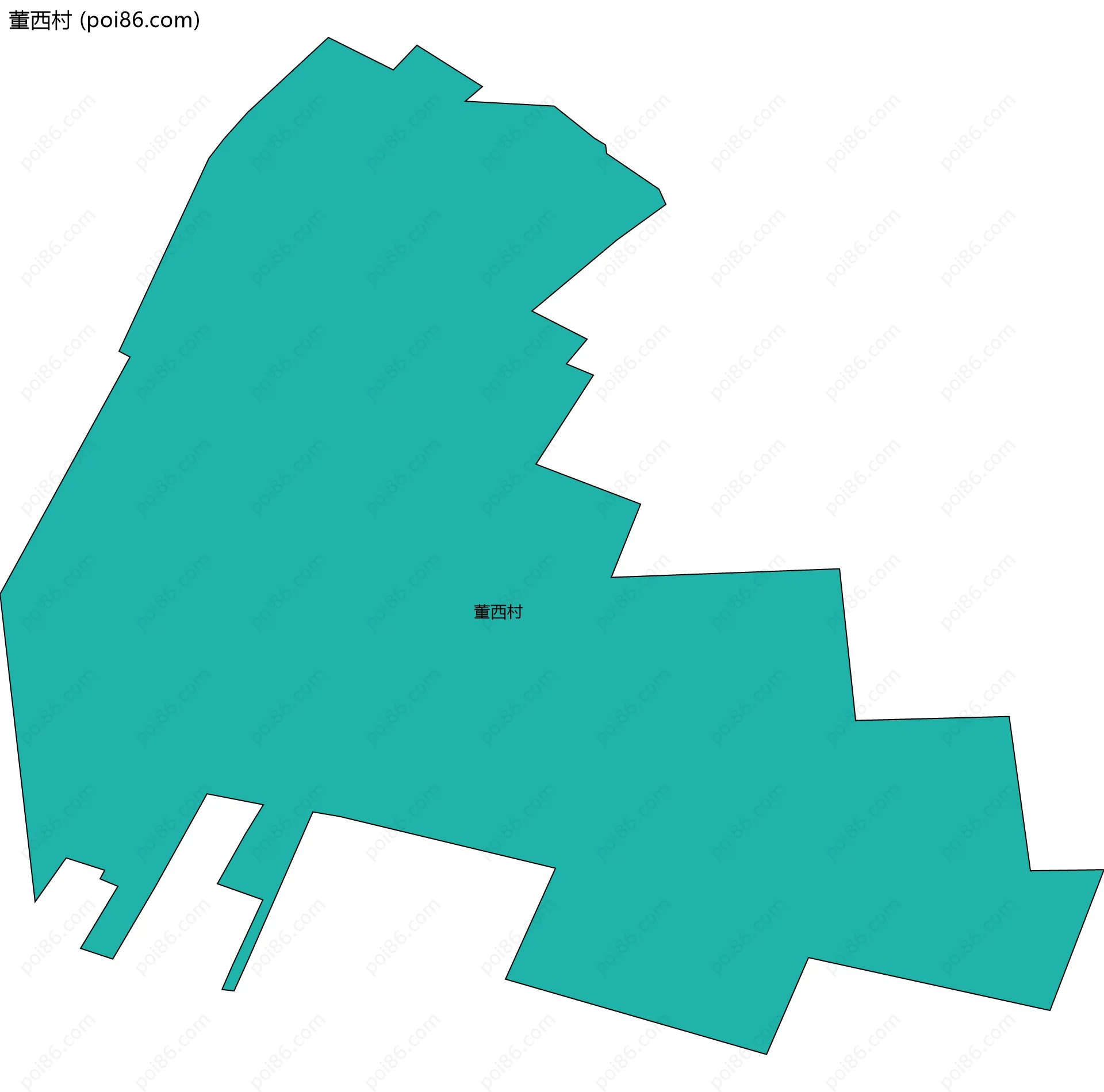 董西村边界地图