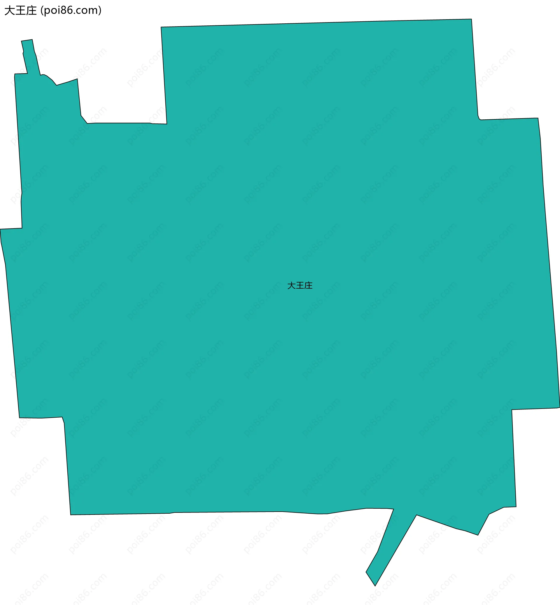 大王庄边界地图