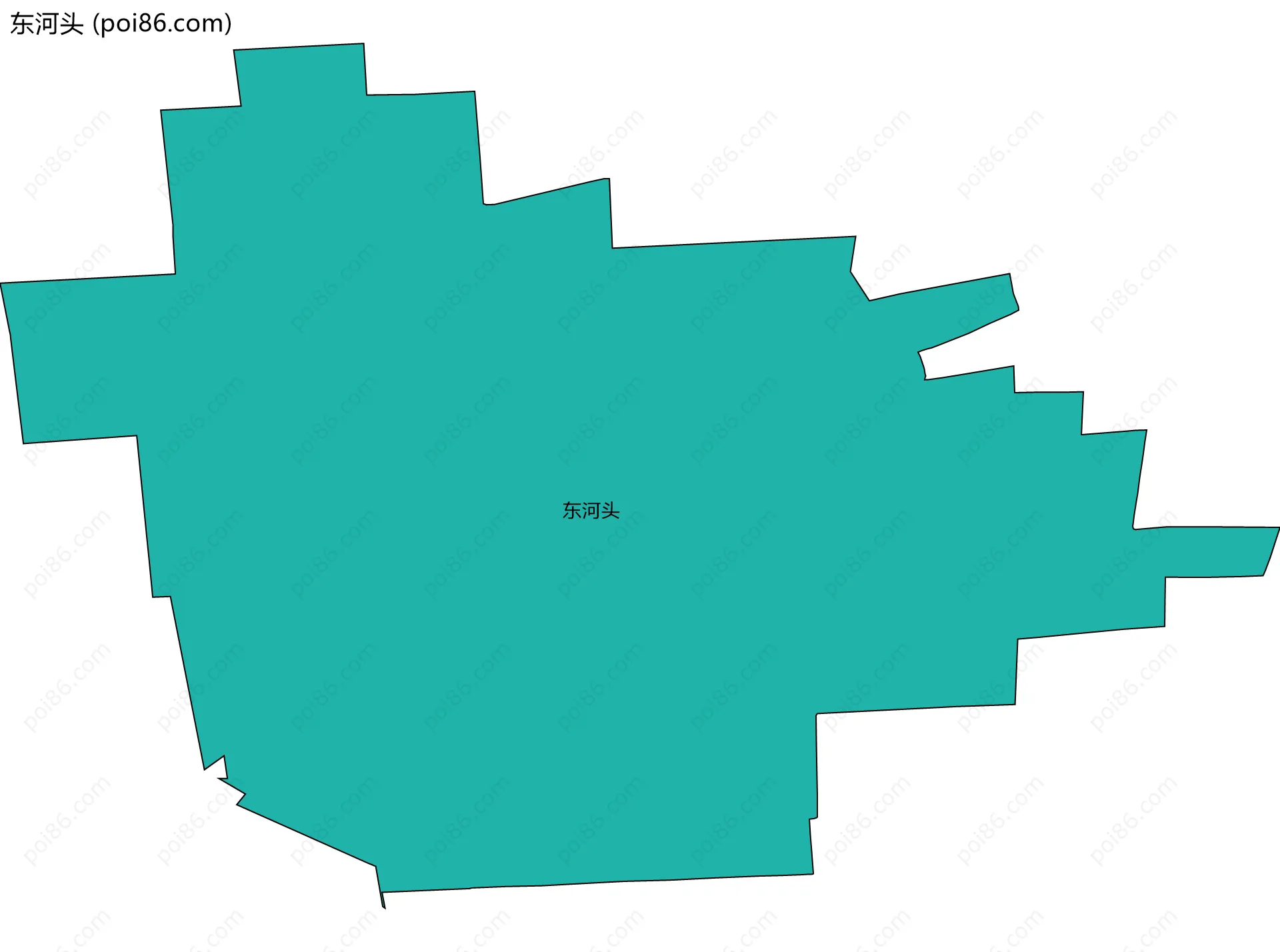 东河头边界地图