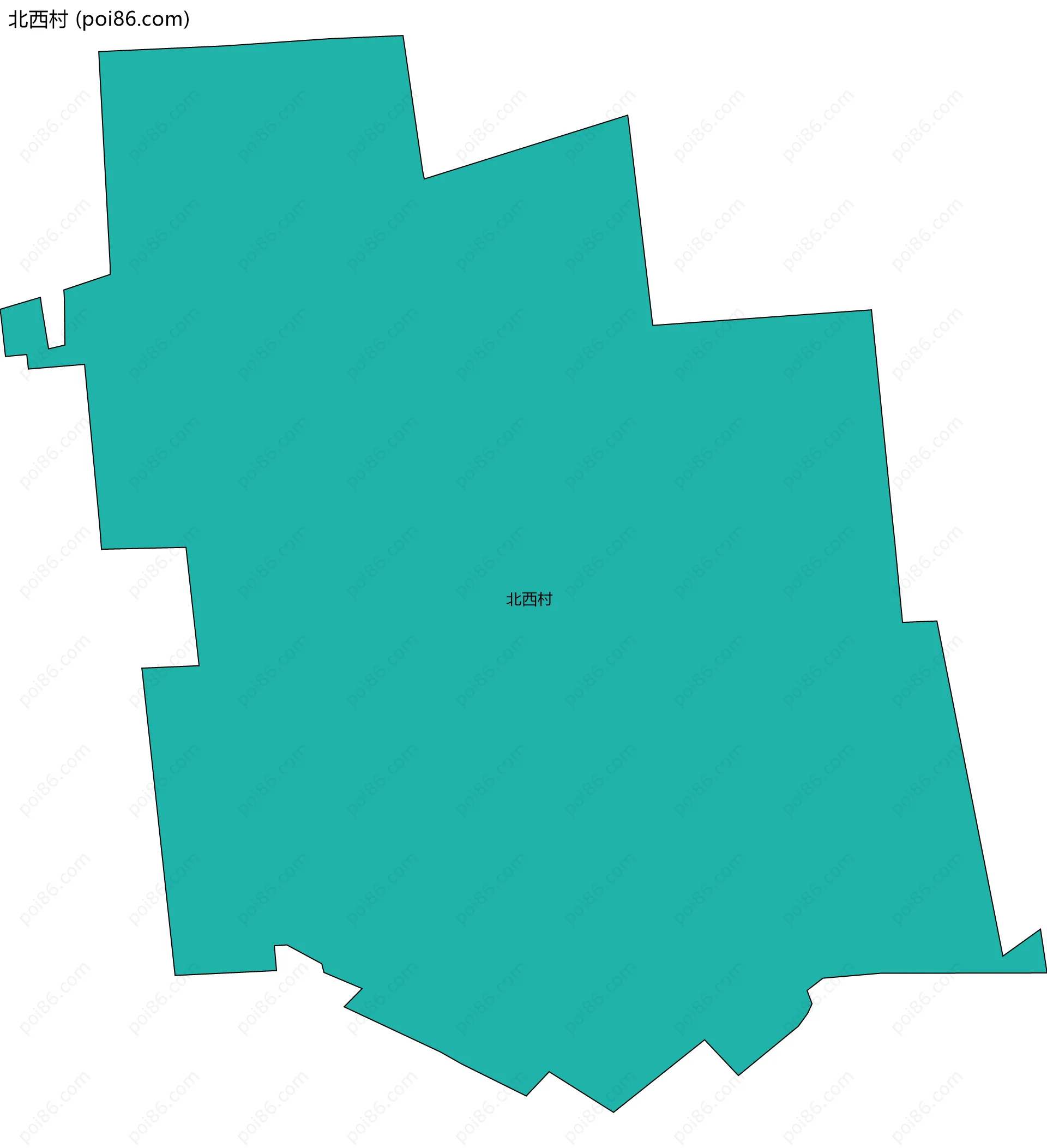北西村边界地图
