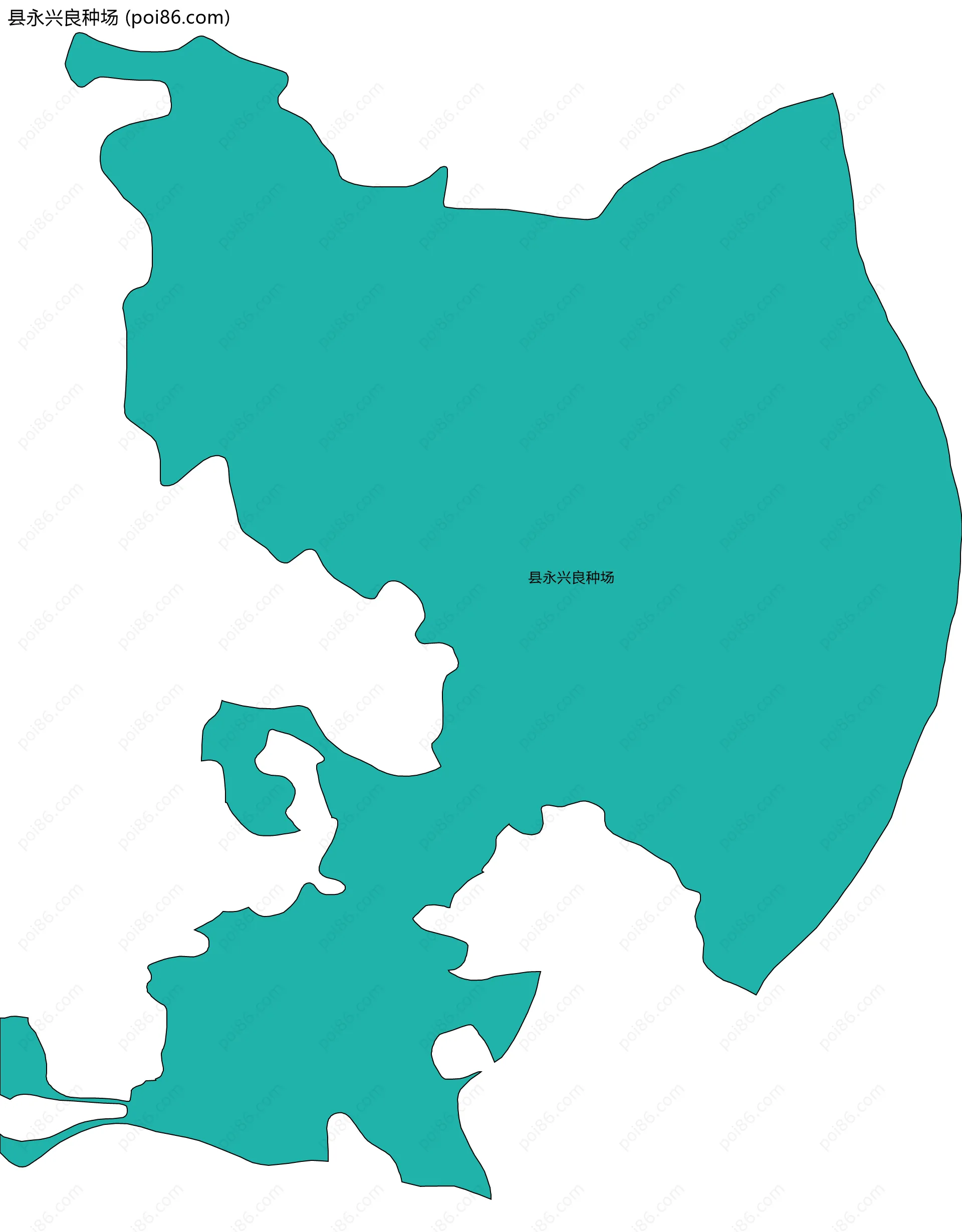 县永兴良种场边界地图