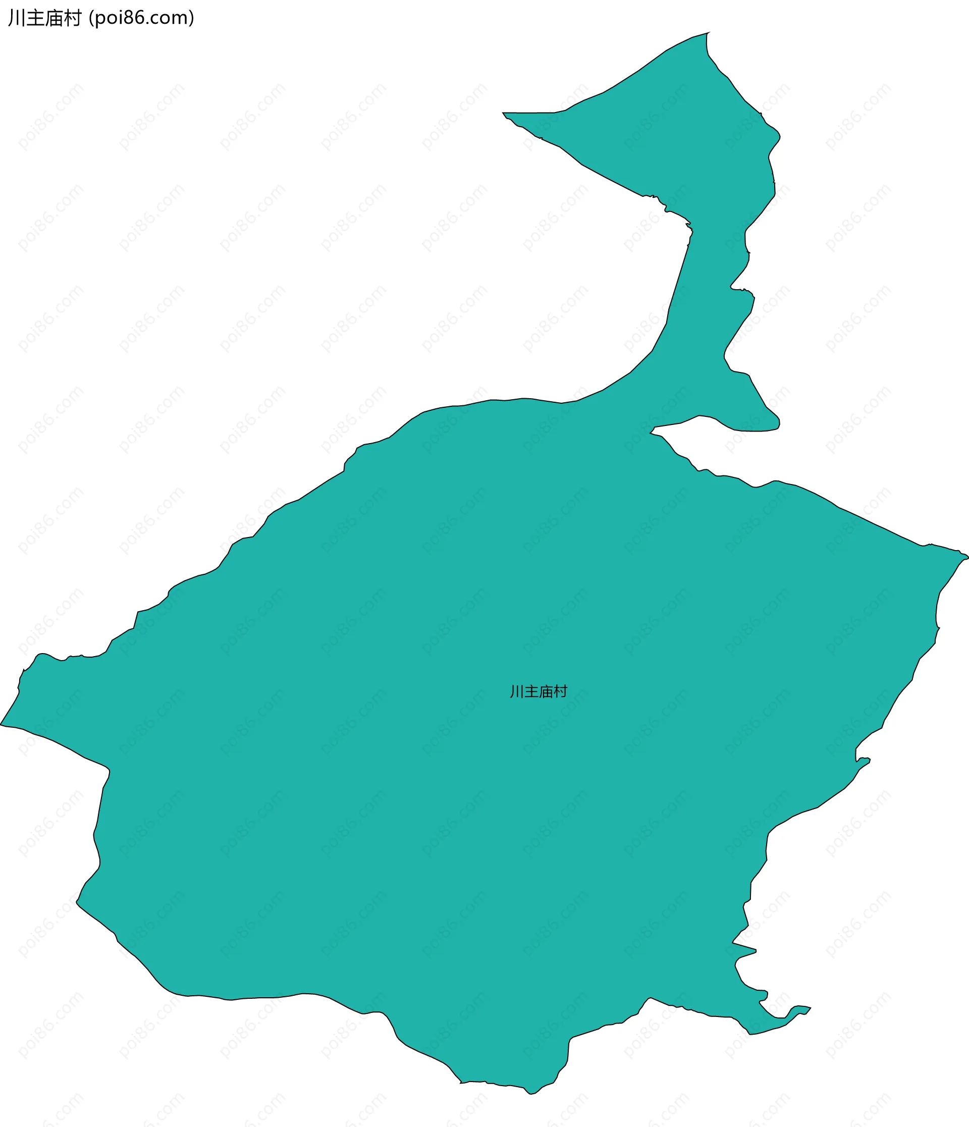川主庙村边界地图
