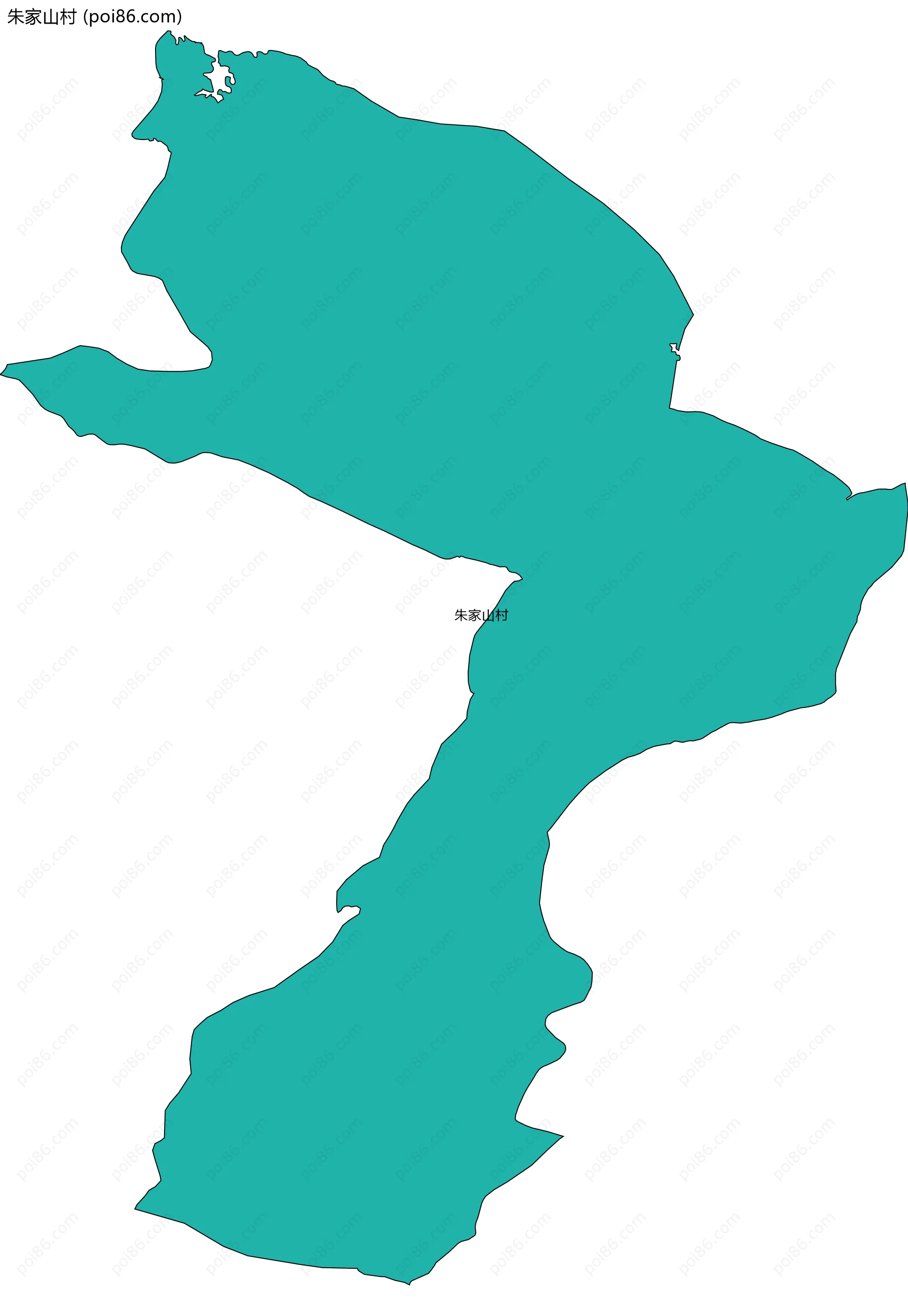 朱家山村边界地图