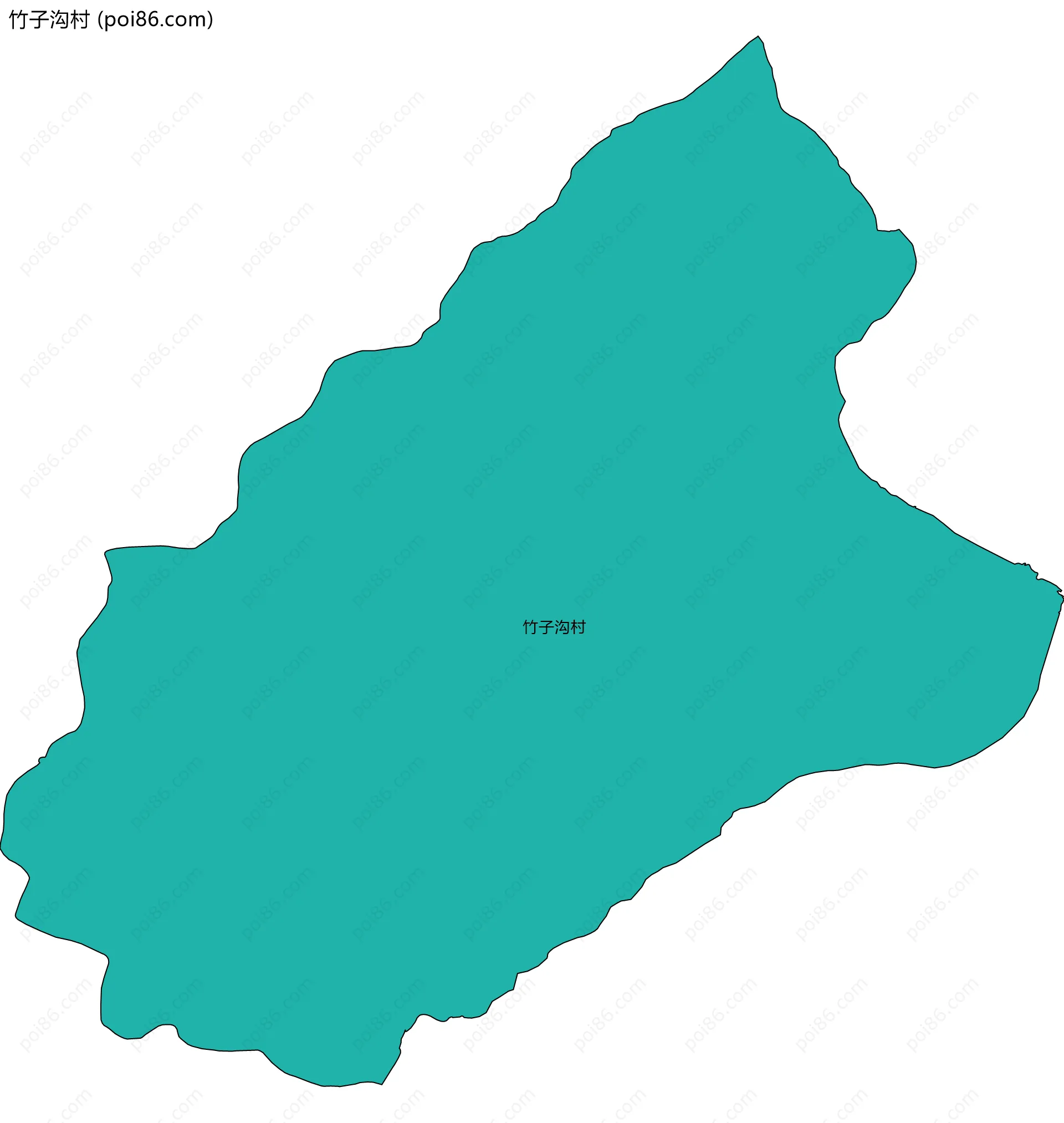 竹子沟村边界地图