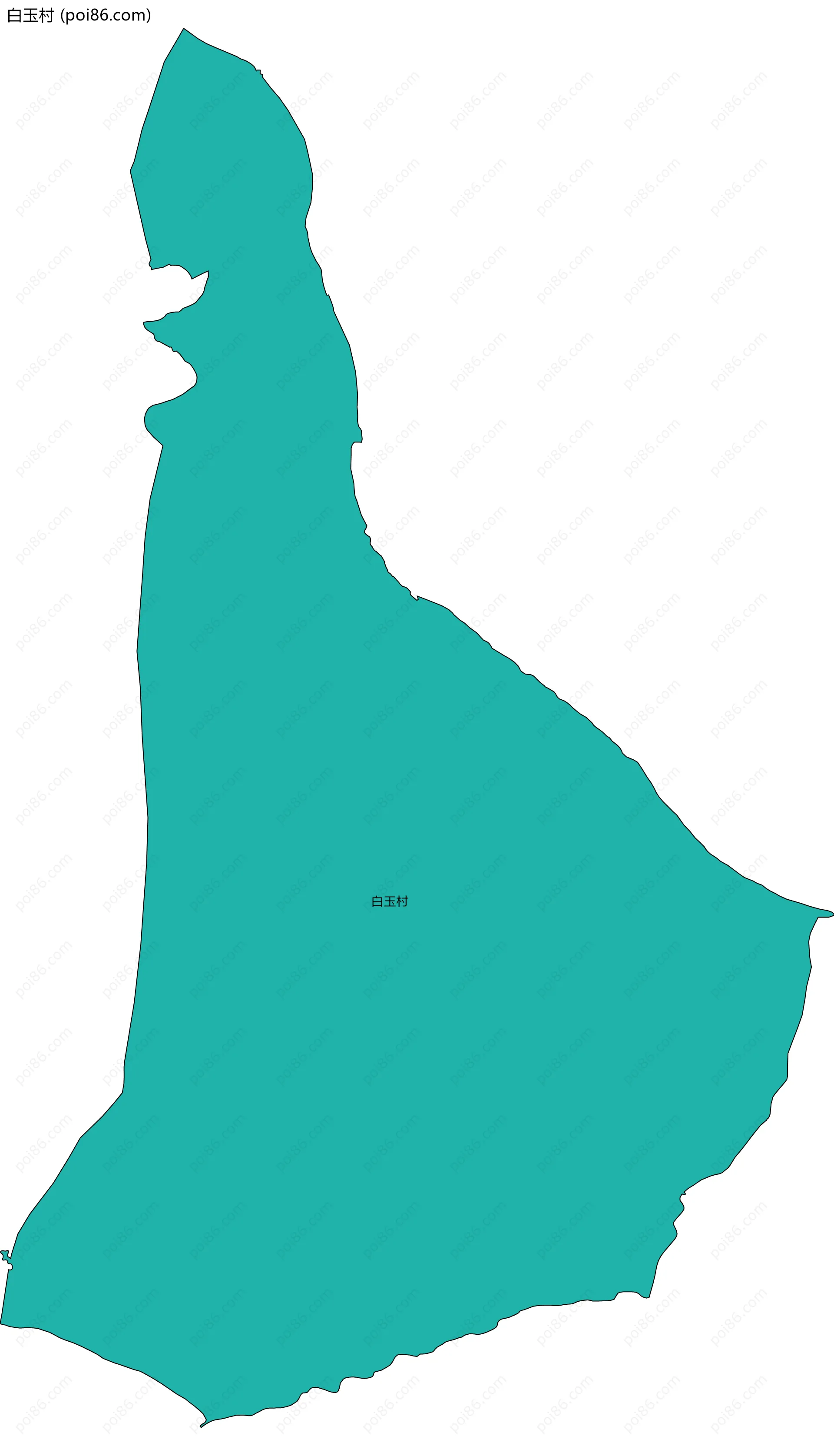 白玉村边界地图