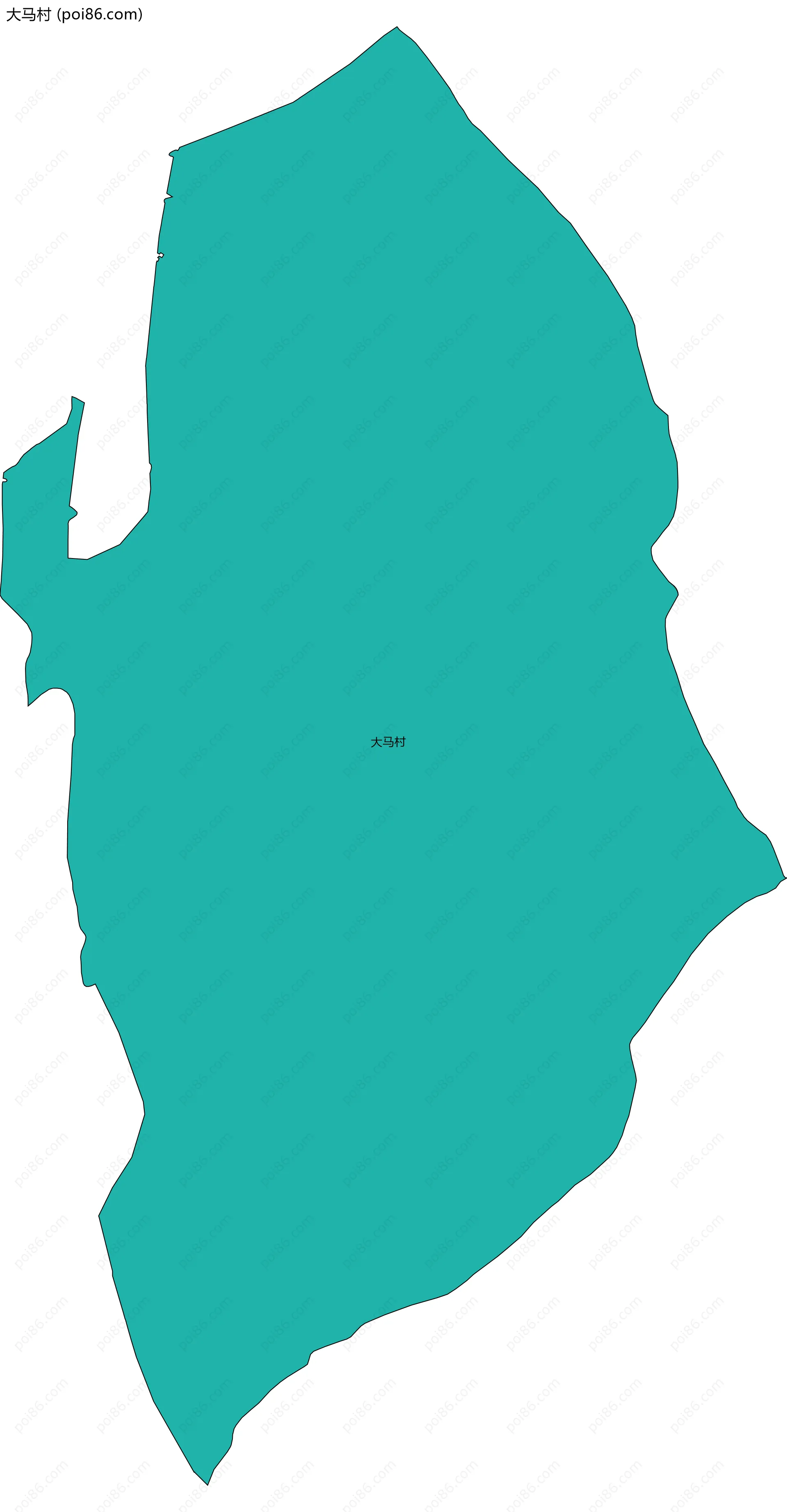 大马村边界地图