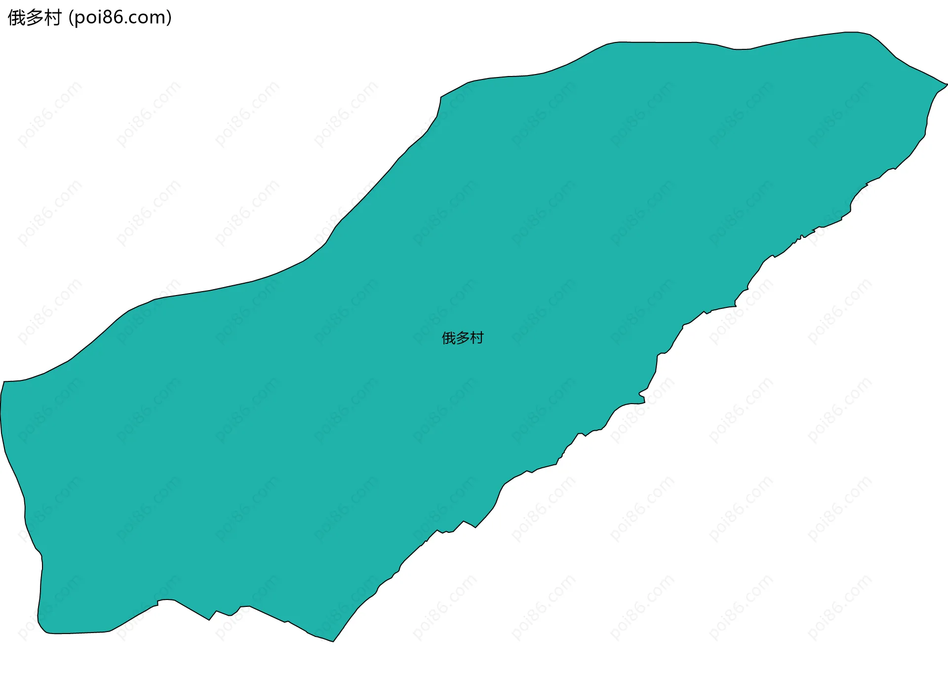 俄多村边界地图