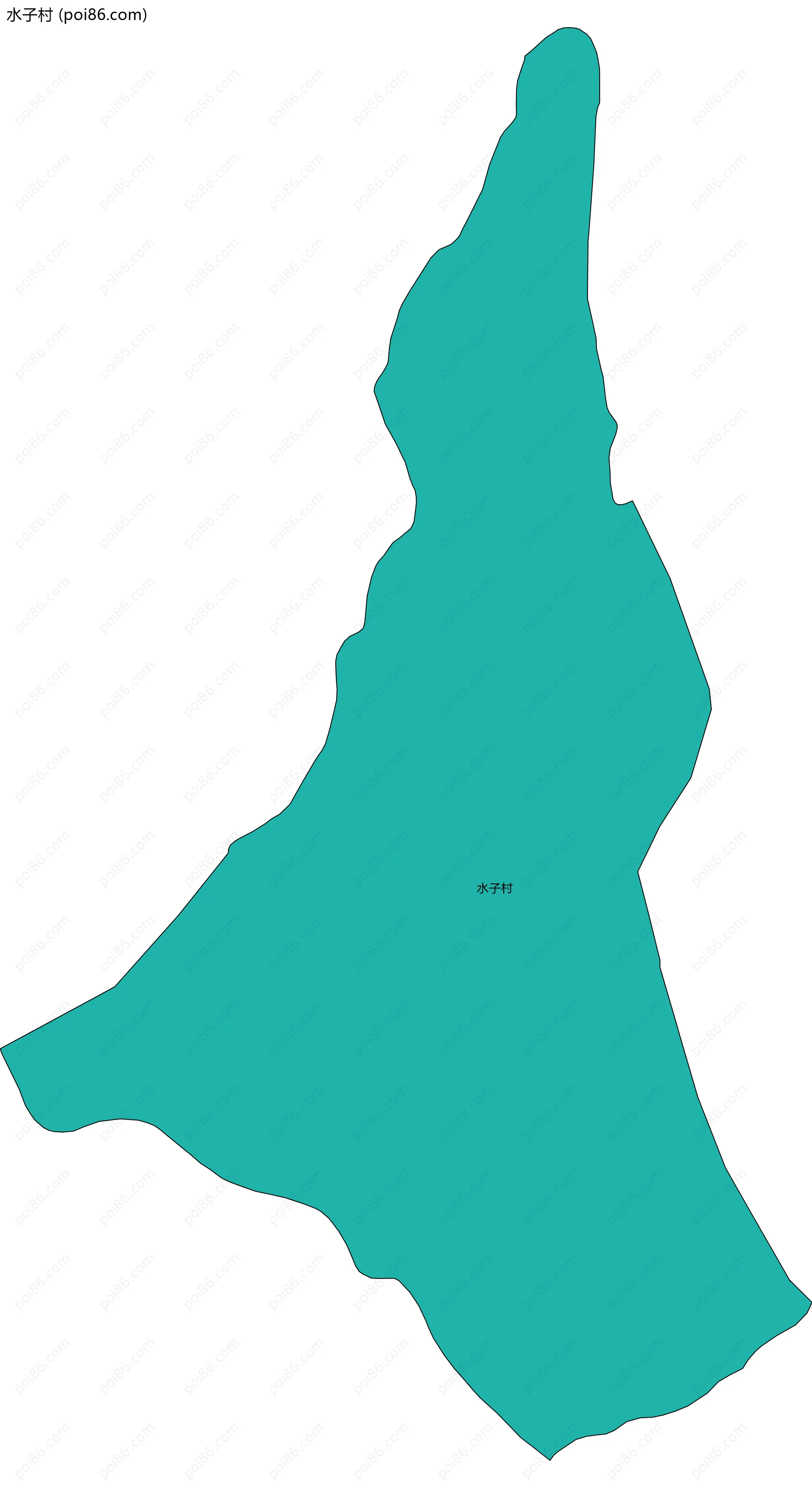 水子村边界地图