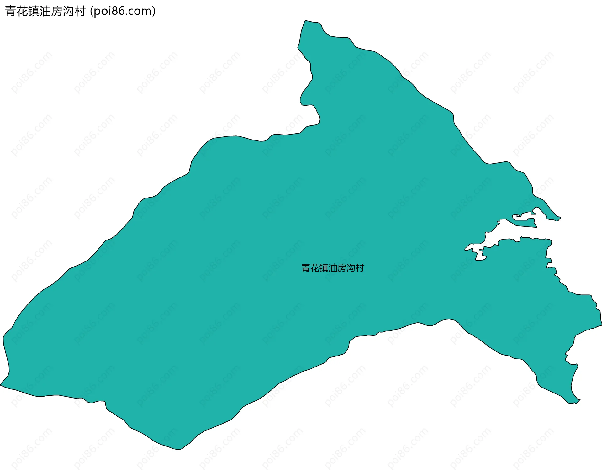 青花镇油房沟村边界地图