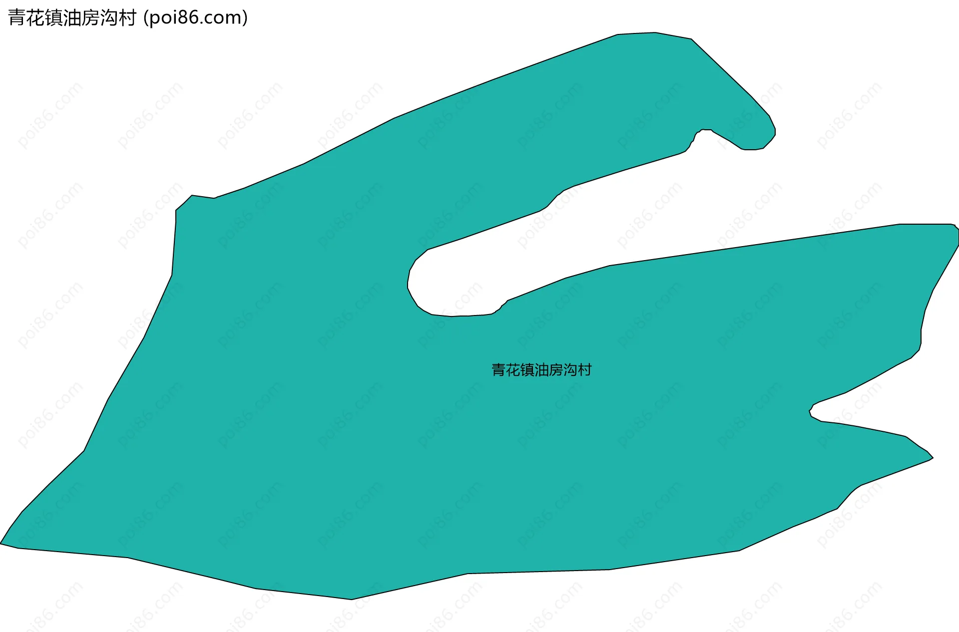 青花镇油房沟村边界地图