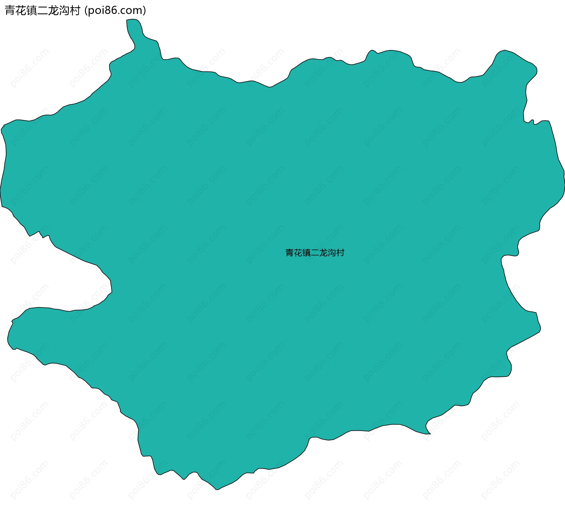 青花镇二龙沟村边界地图