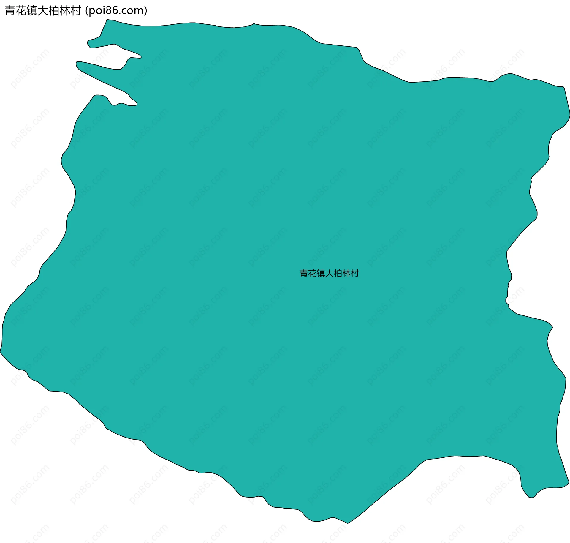 青花镇大柏林村边界地图