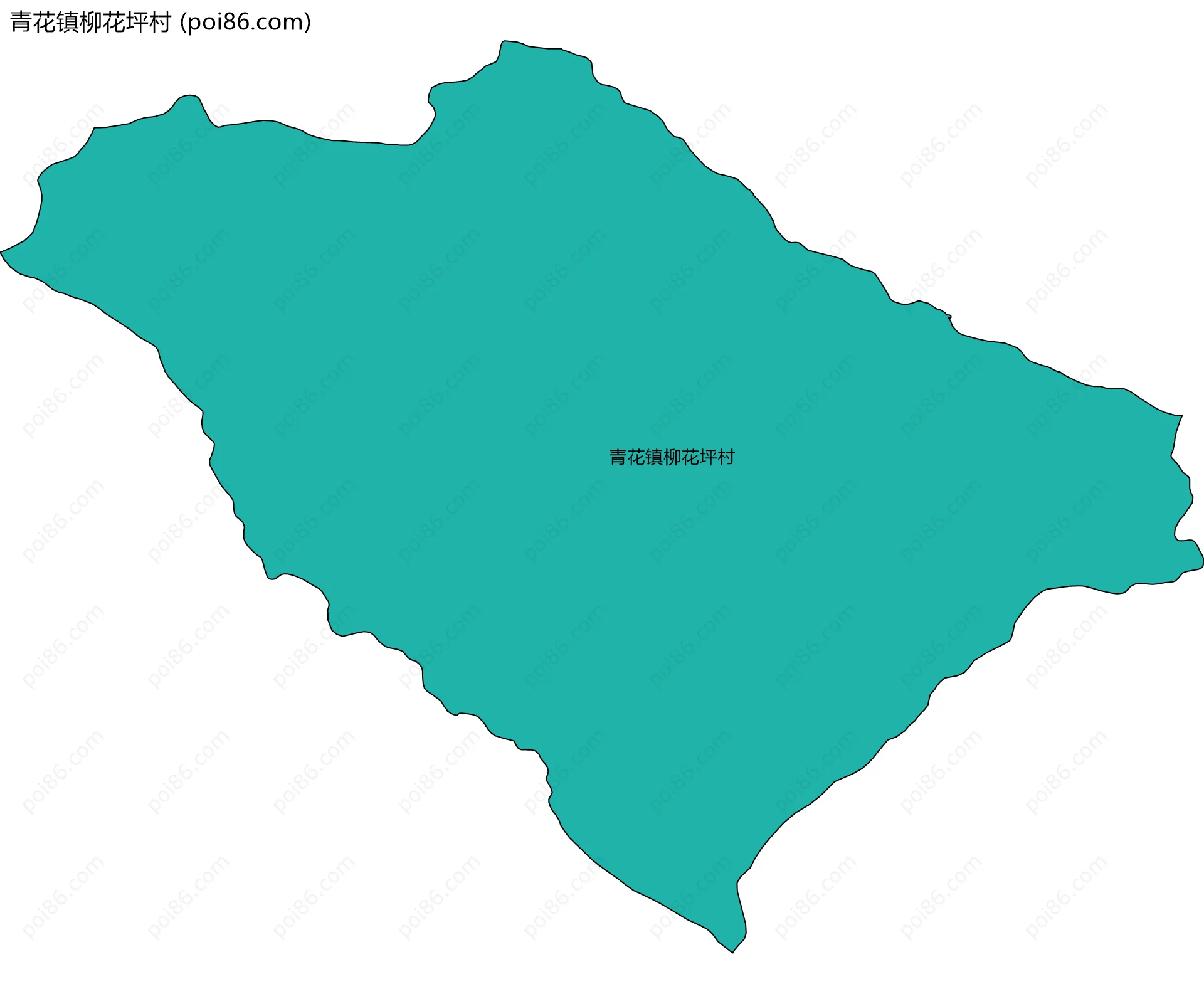 青花镇柳花坪村边界地图
