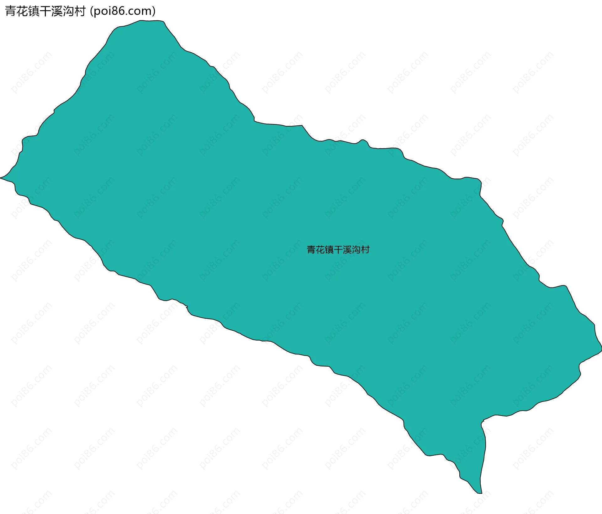 青花镇干溪沟村边界地图