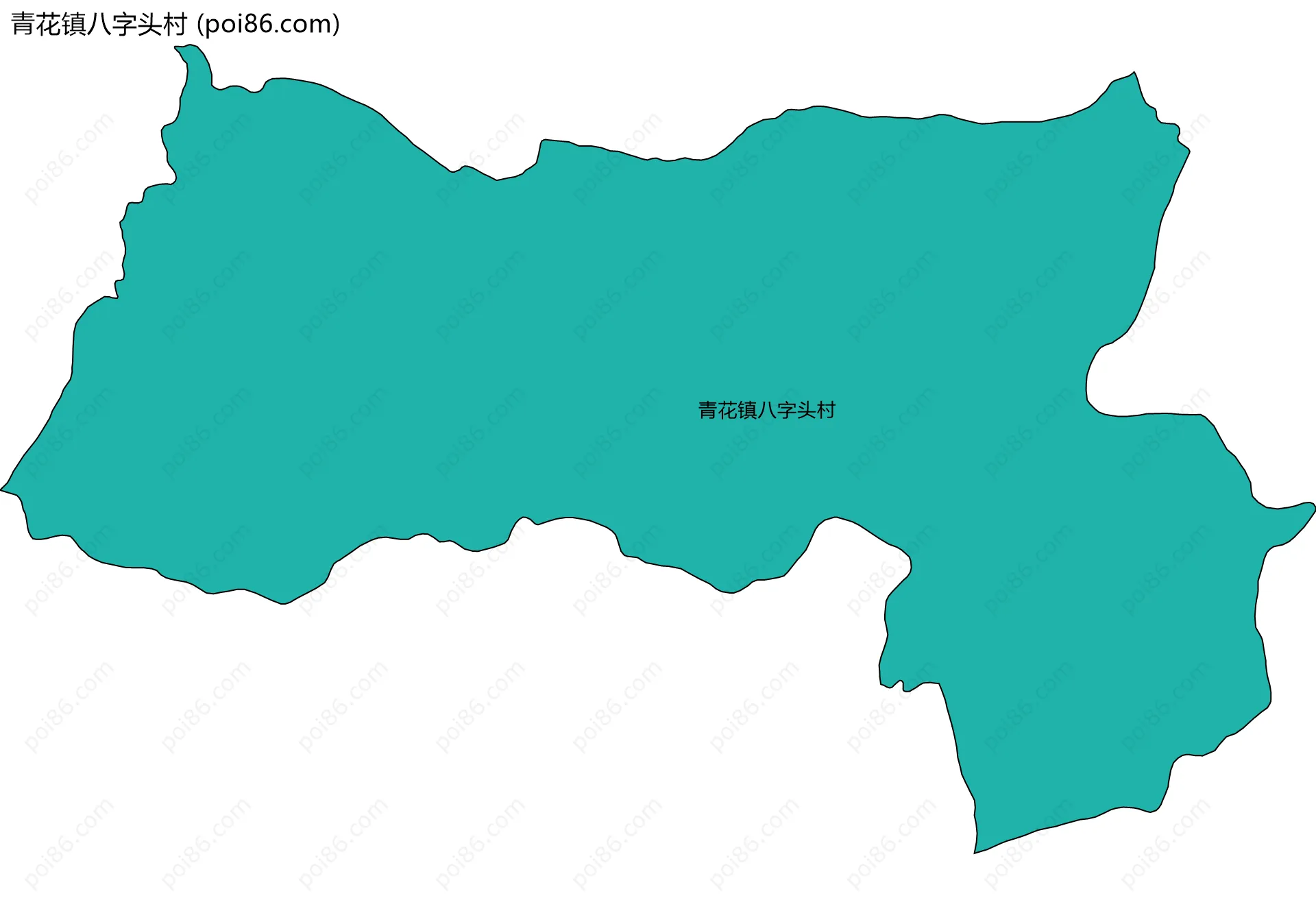 青花镇八字头村边界地图