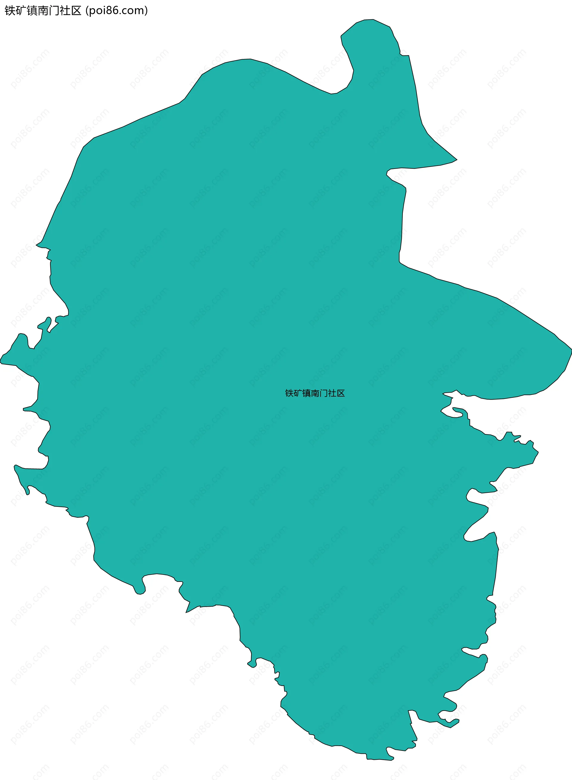 铁矿镇南门社区边界地图