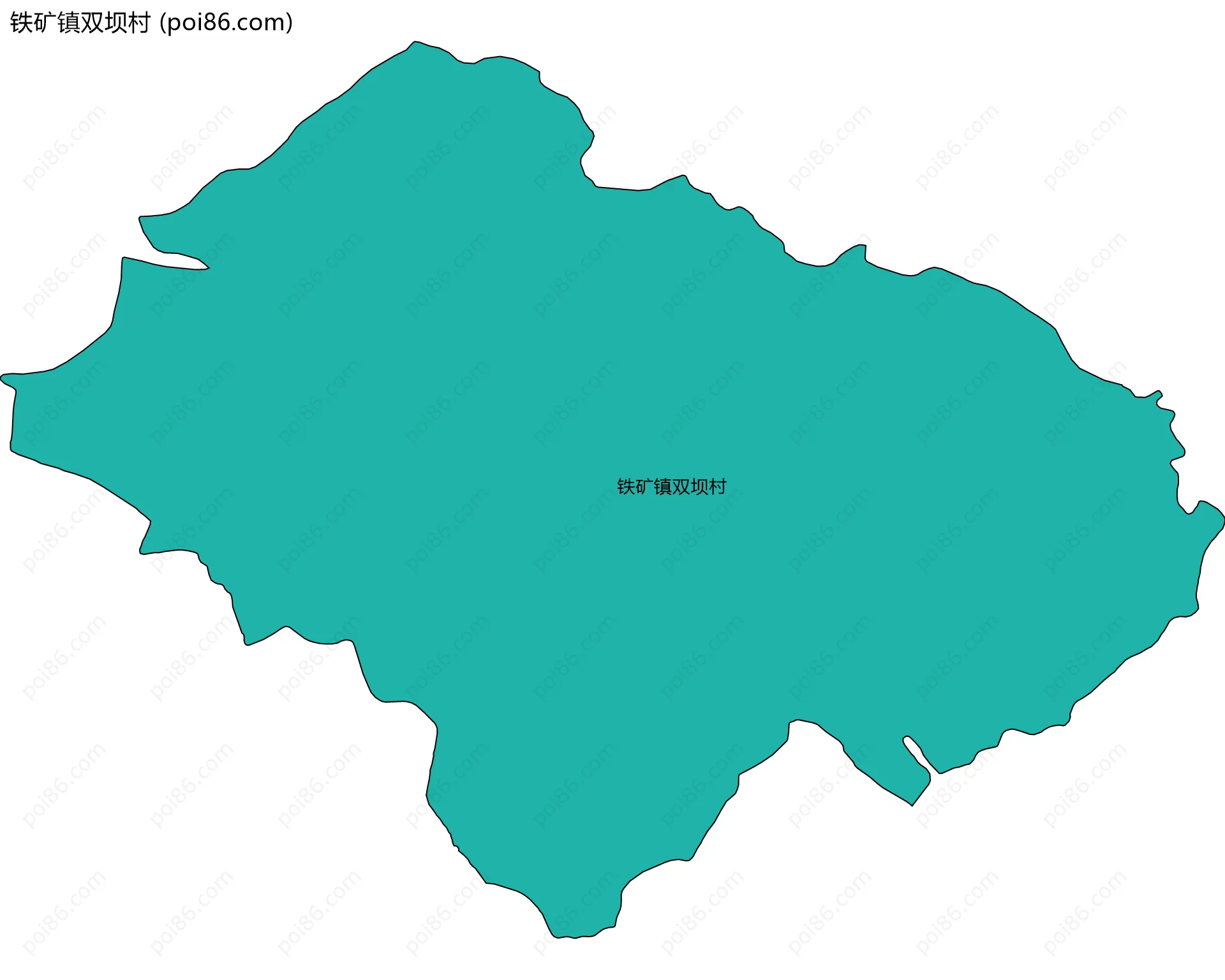 铁矿镇双坝村边界地图