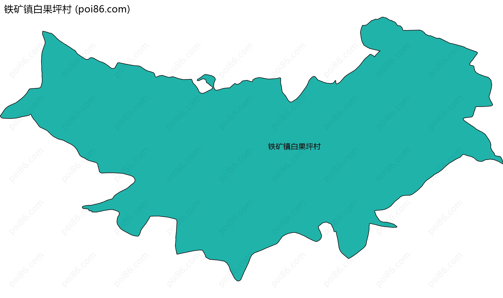 铁矿镇白果坪村边界地图