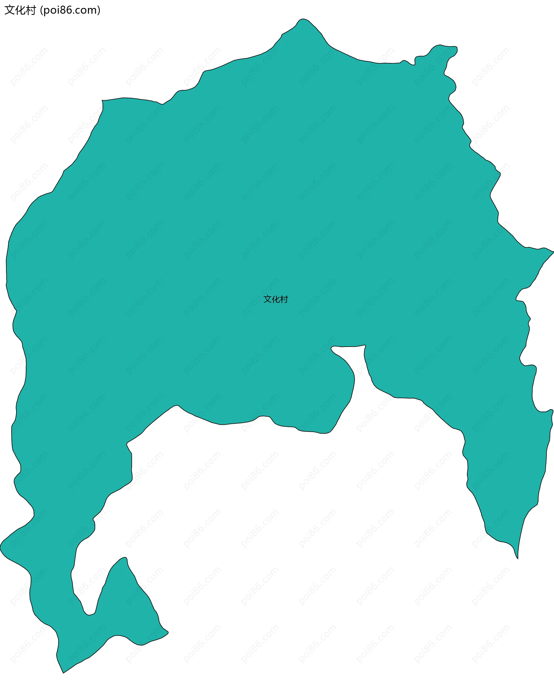 文化村边界地图