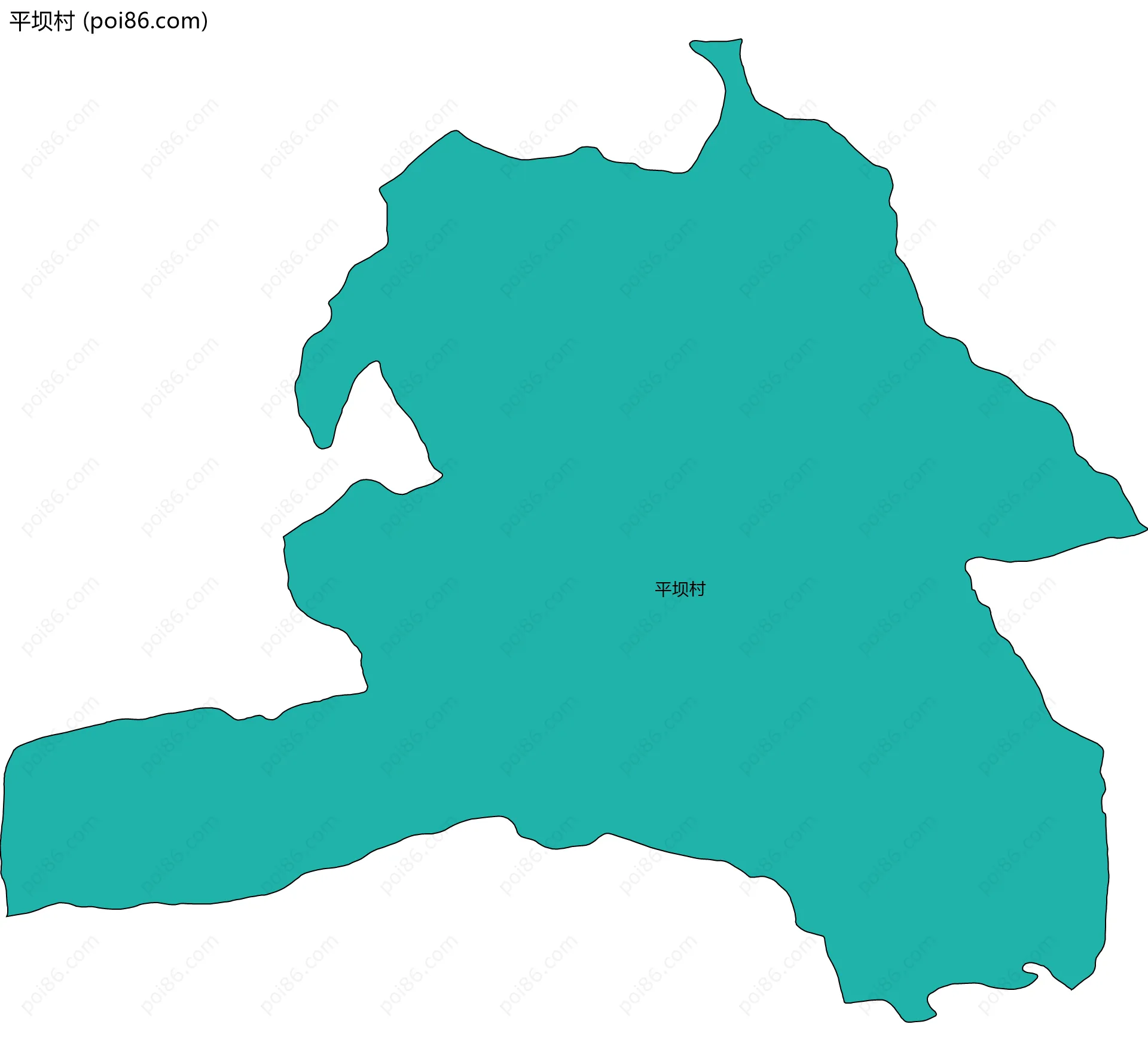 平坝村边界地图