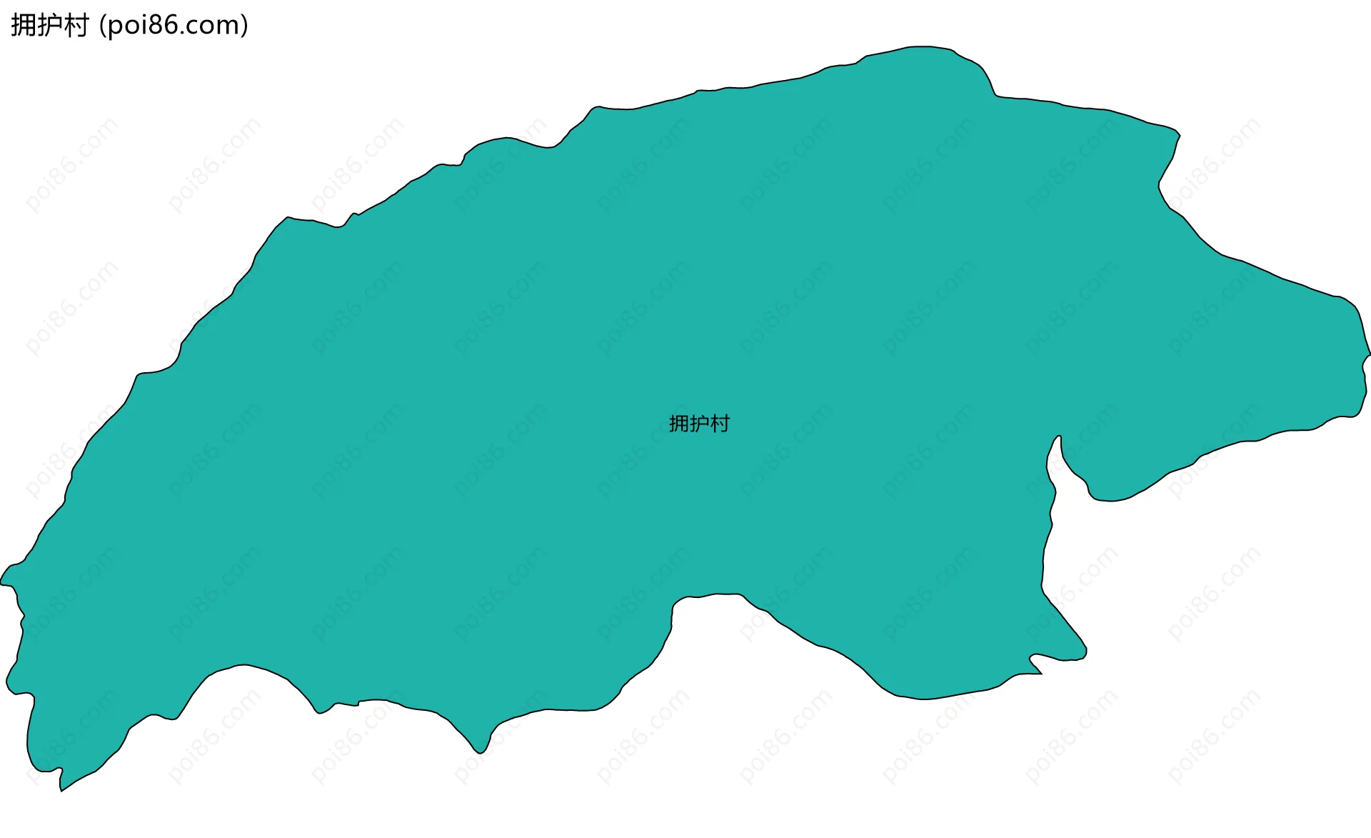 拥护村边界地图