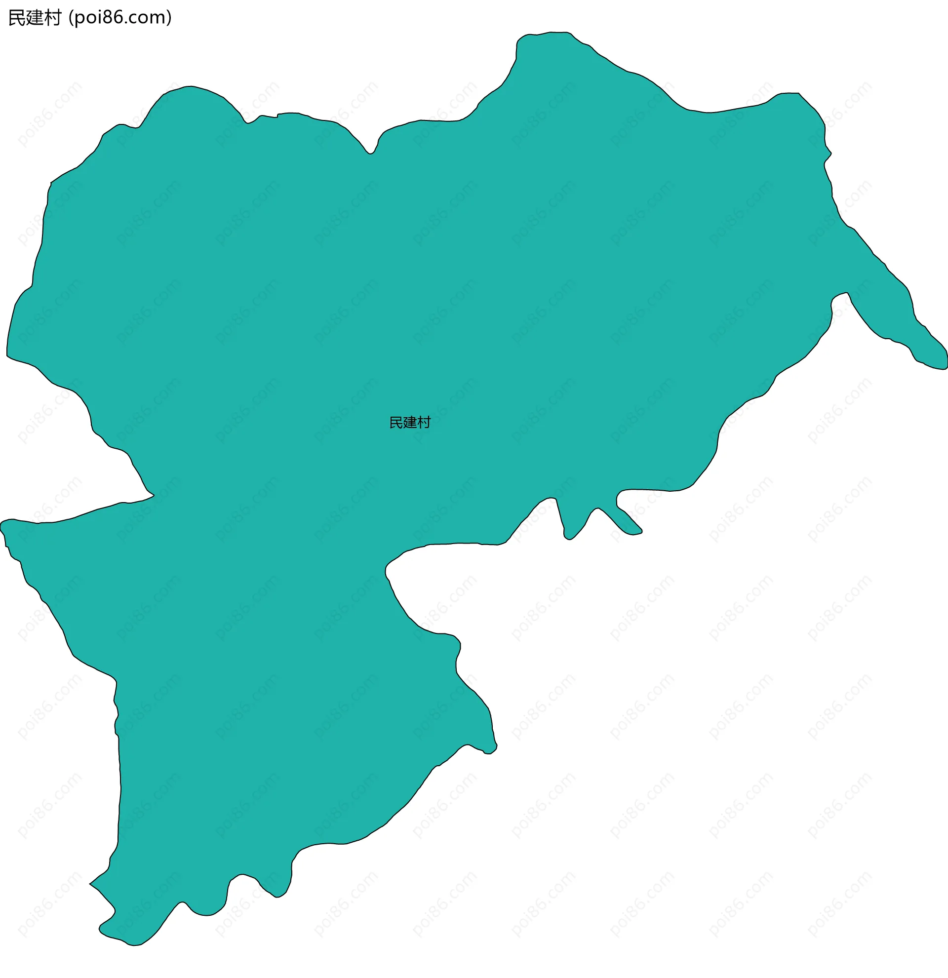 民建村边界地图