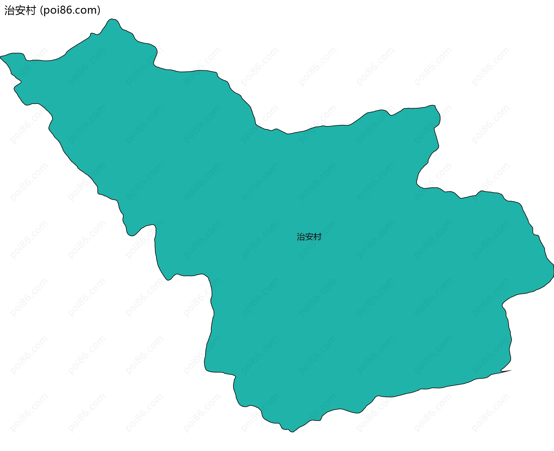 治安村边界地图