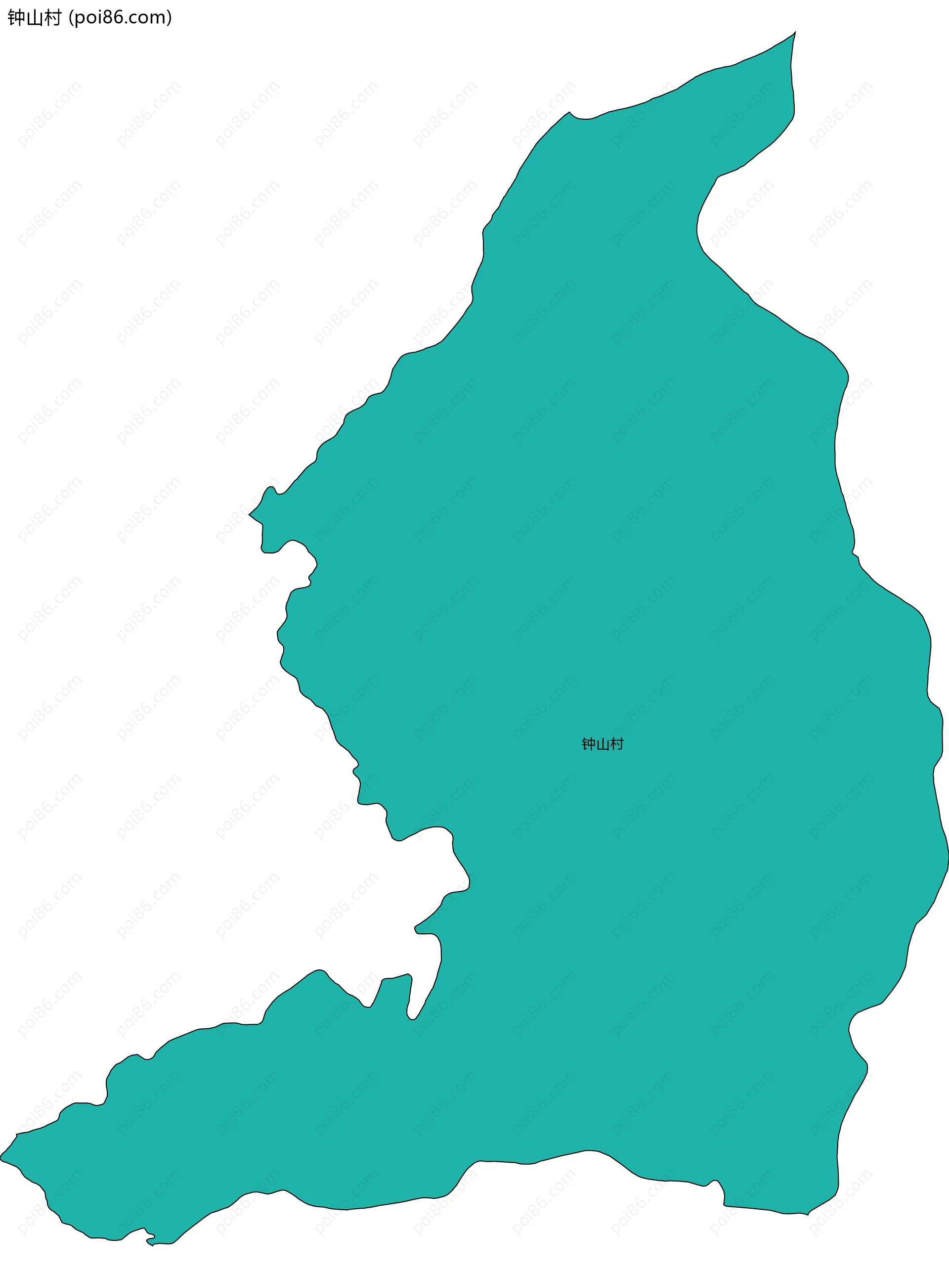 钟山村边界地图