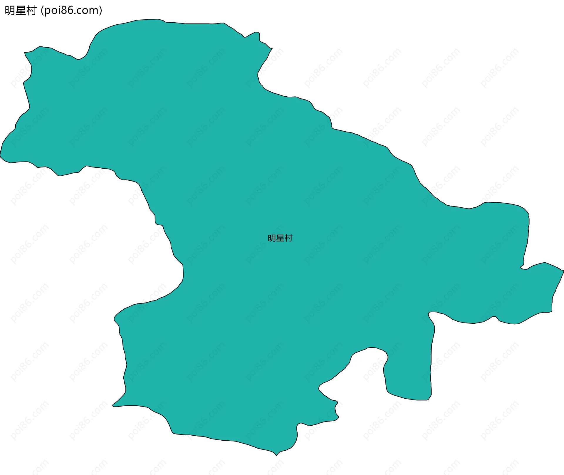 明星村边界地图
