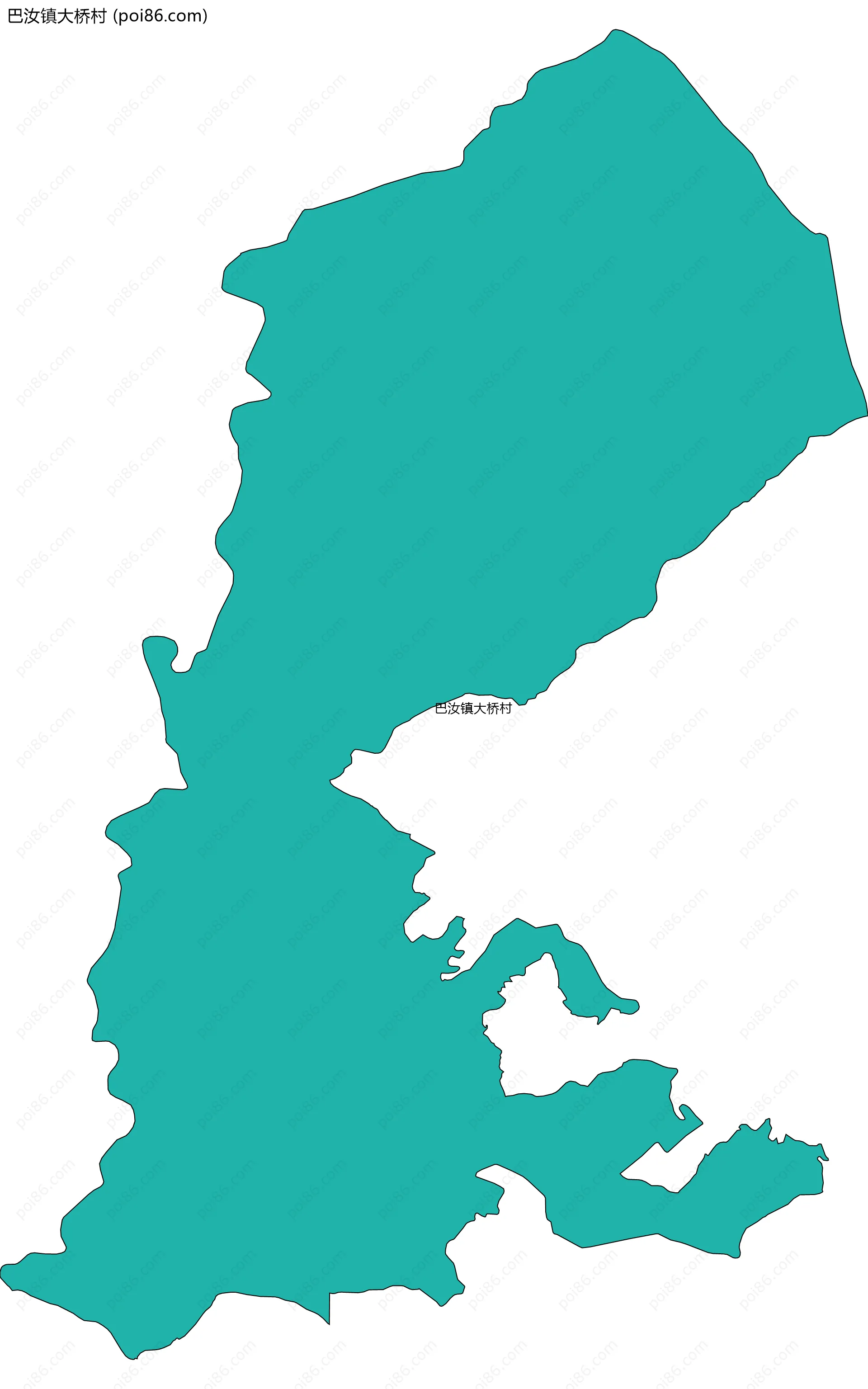 巴汝镇大桥村边界地图