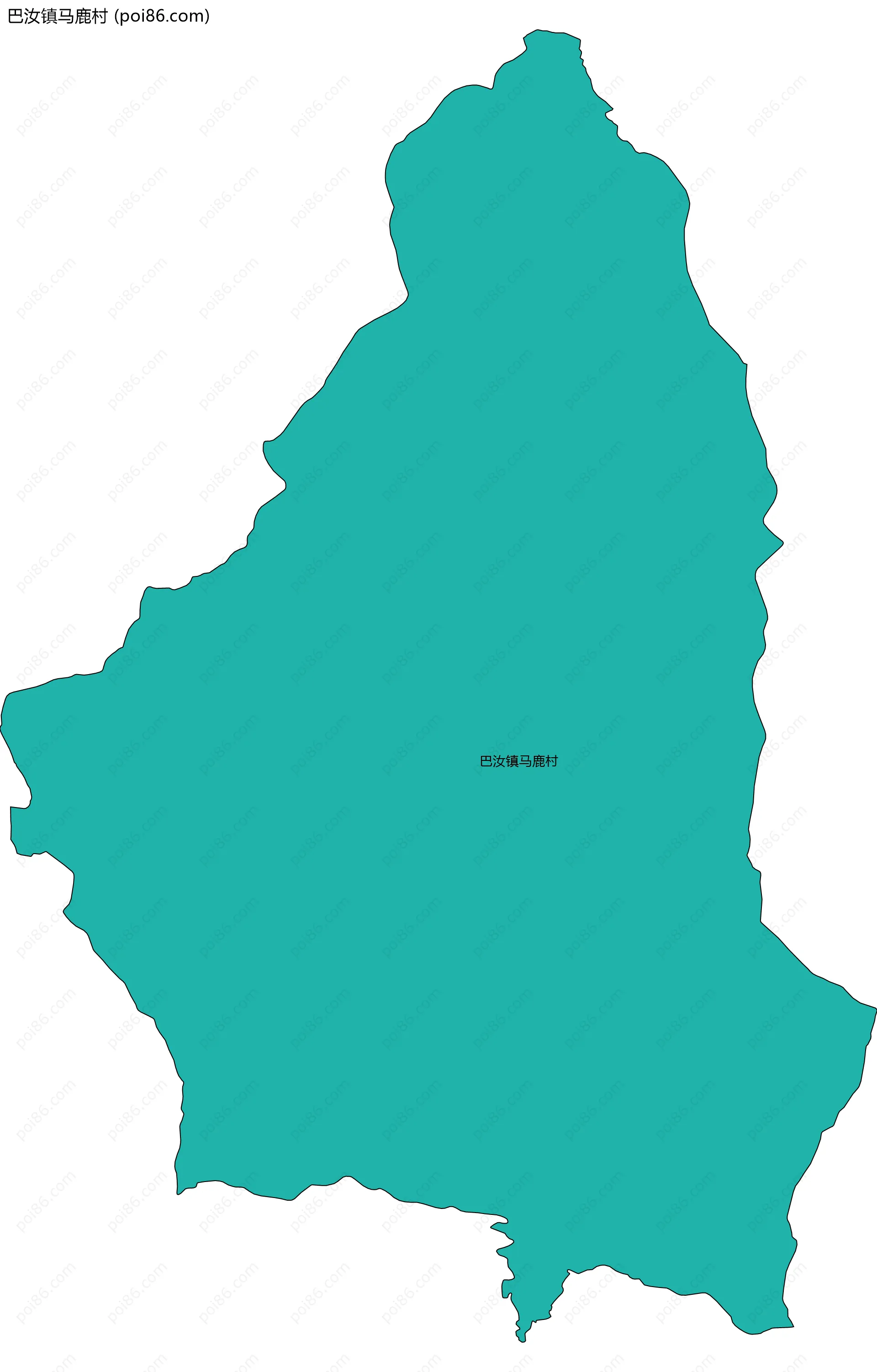 巴汝镇马鹿村边界地图