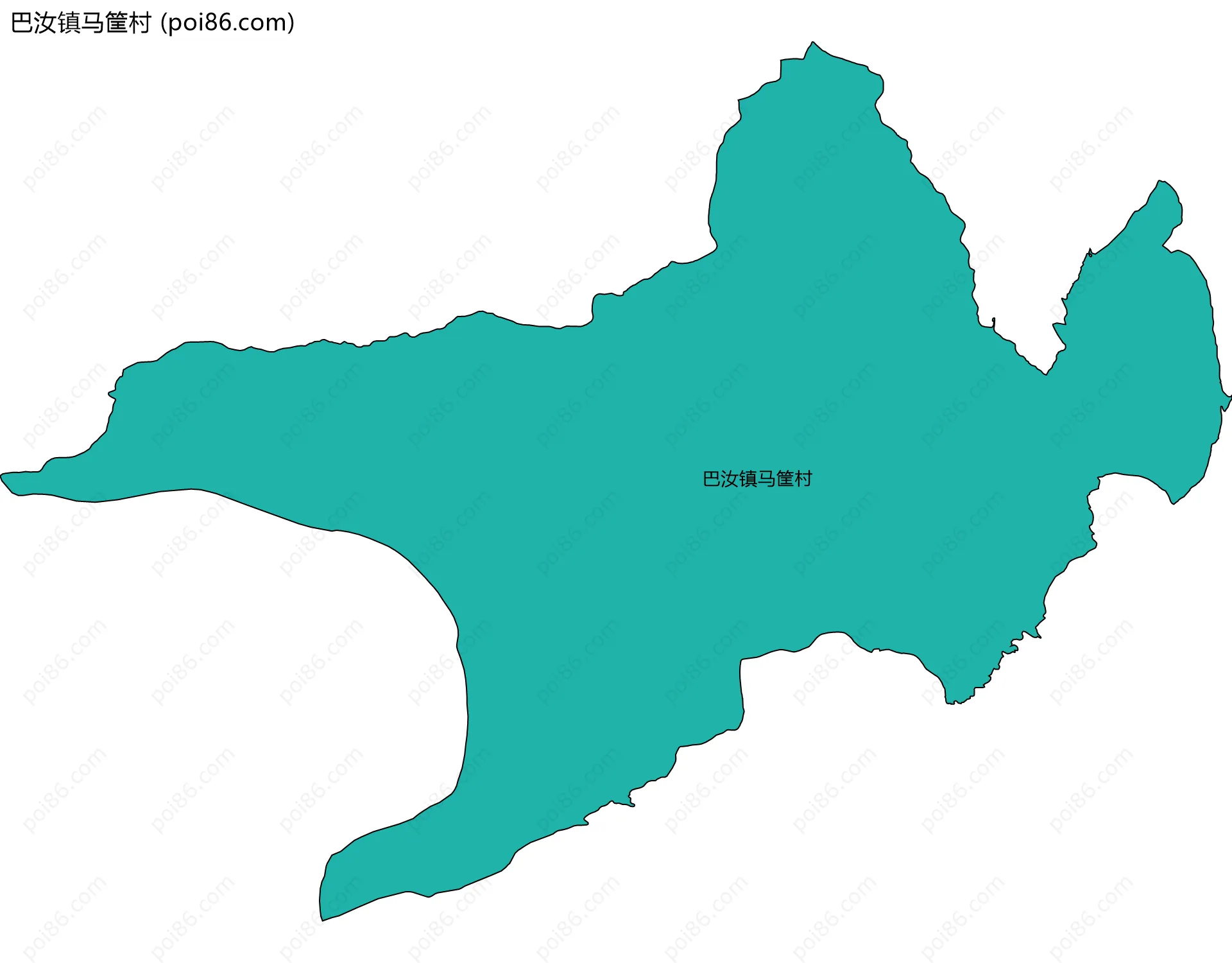 巴汝镇马筐村边界地图
