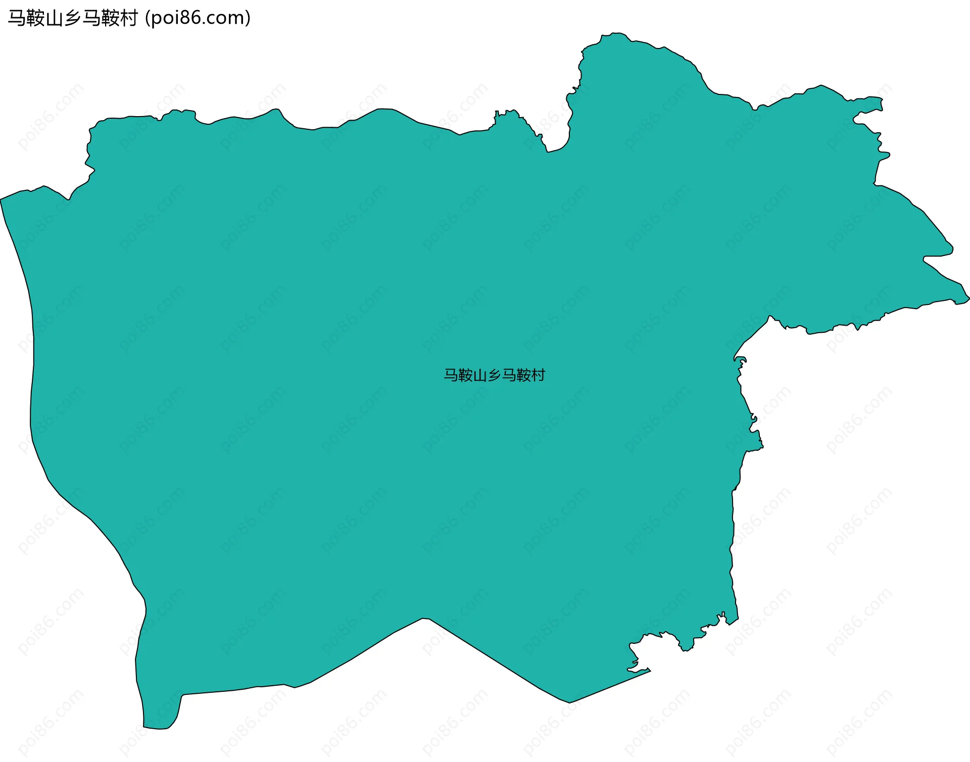 马鞍山乡马鞍村边界地图