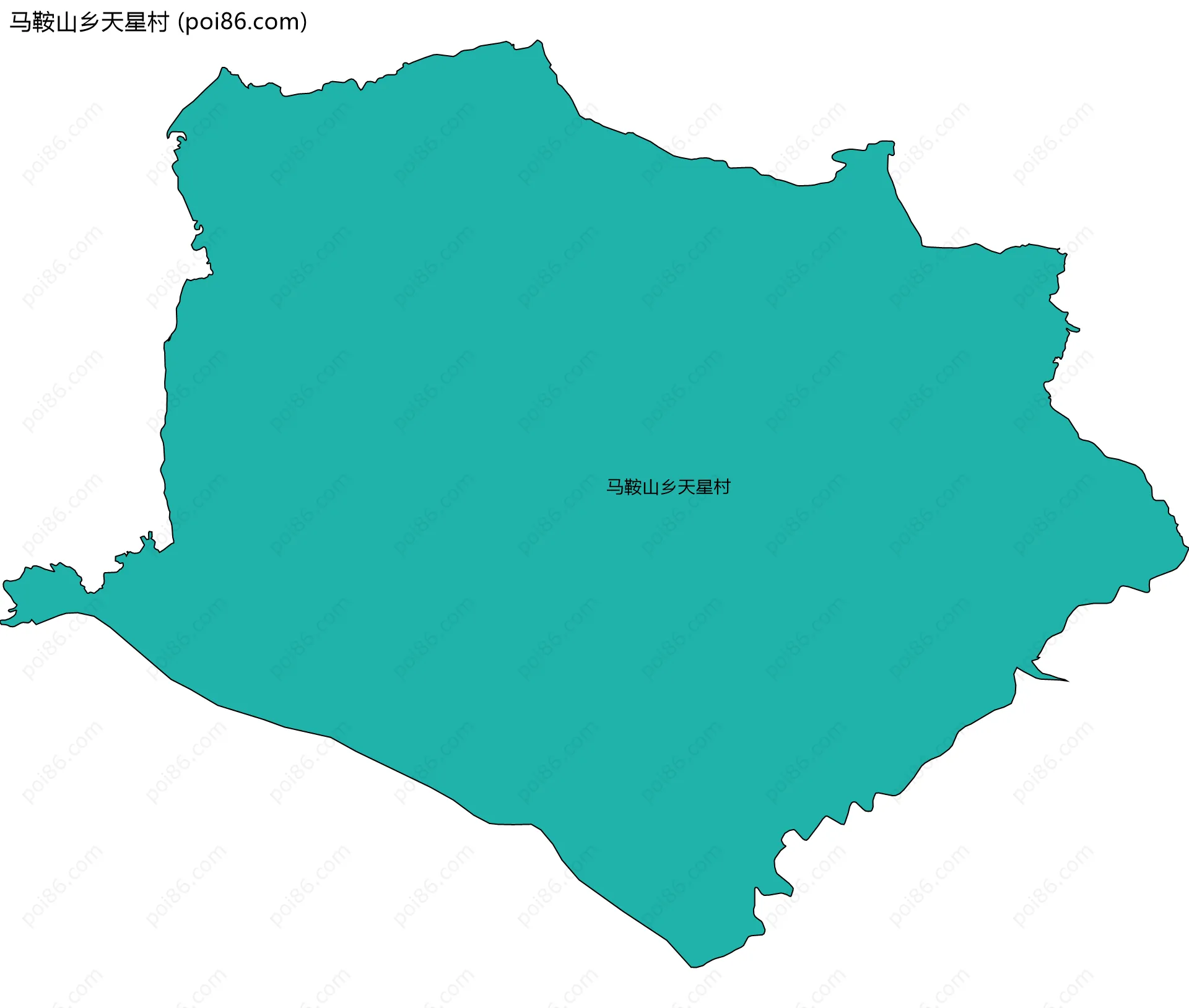 马鞍山乡天星村边界地图