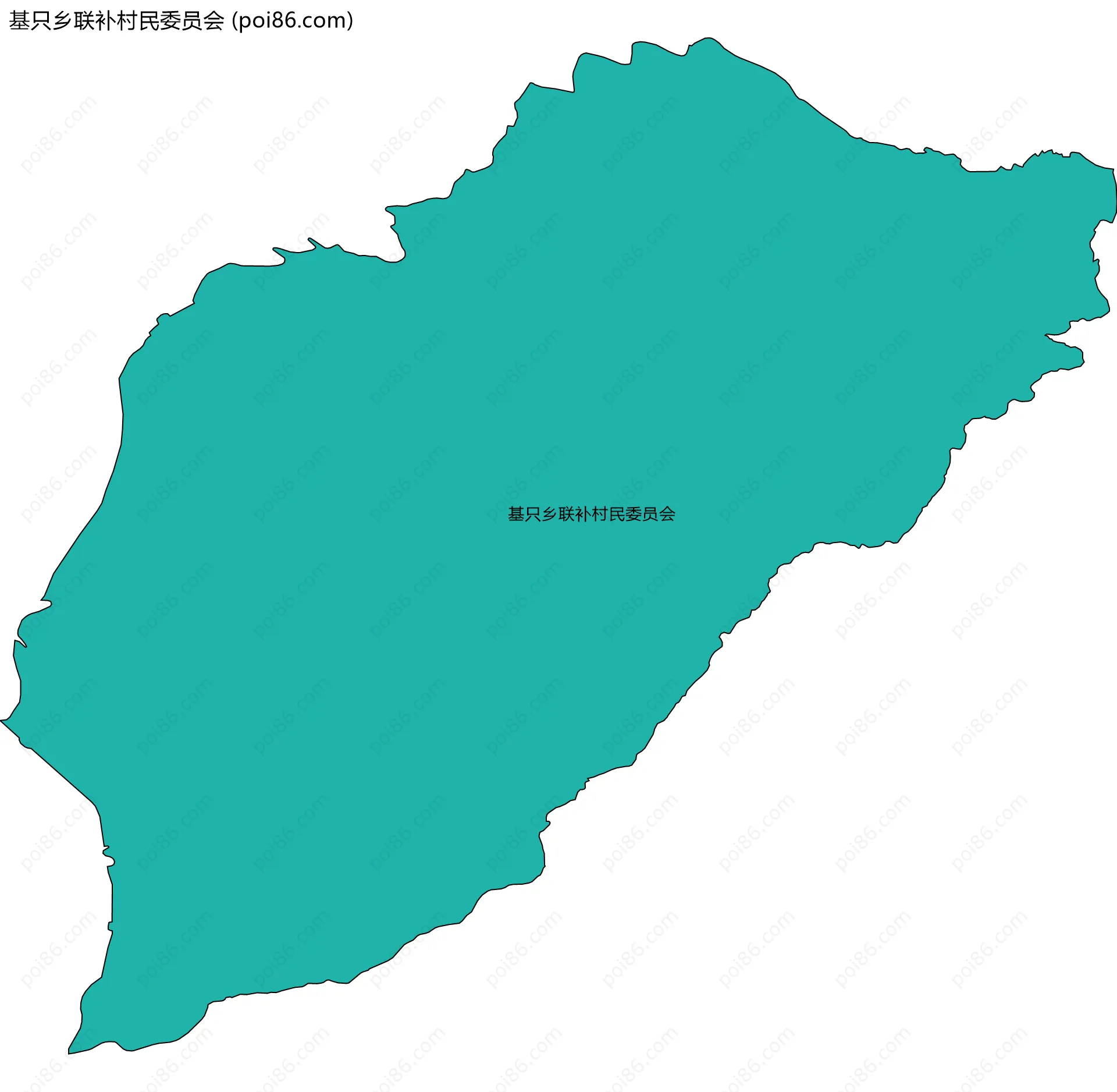 基只乡联补村民委员会边界地图