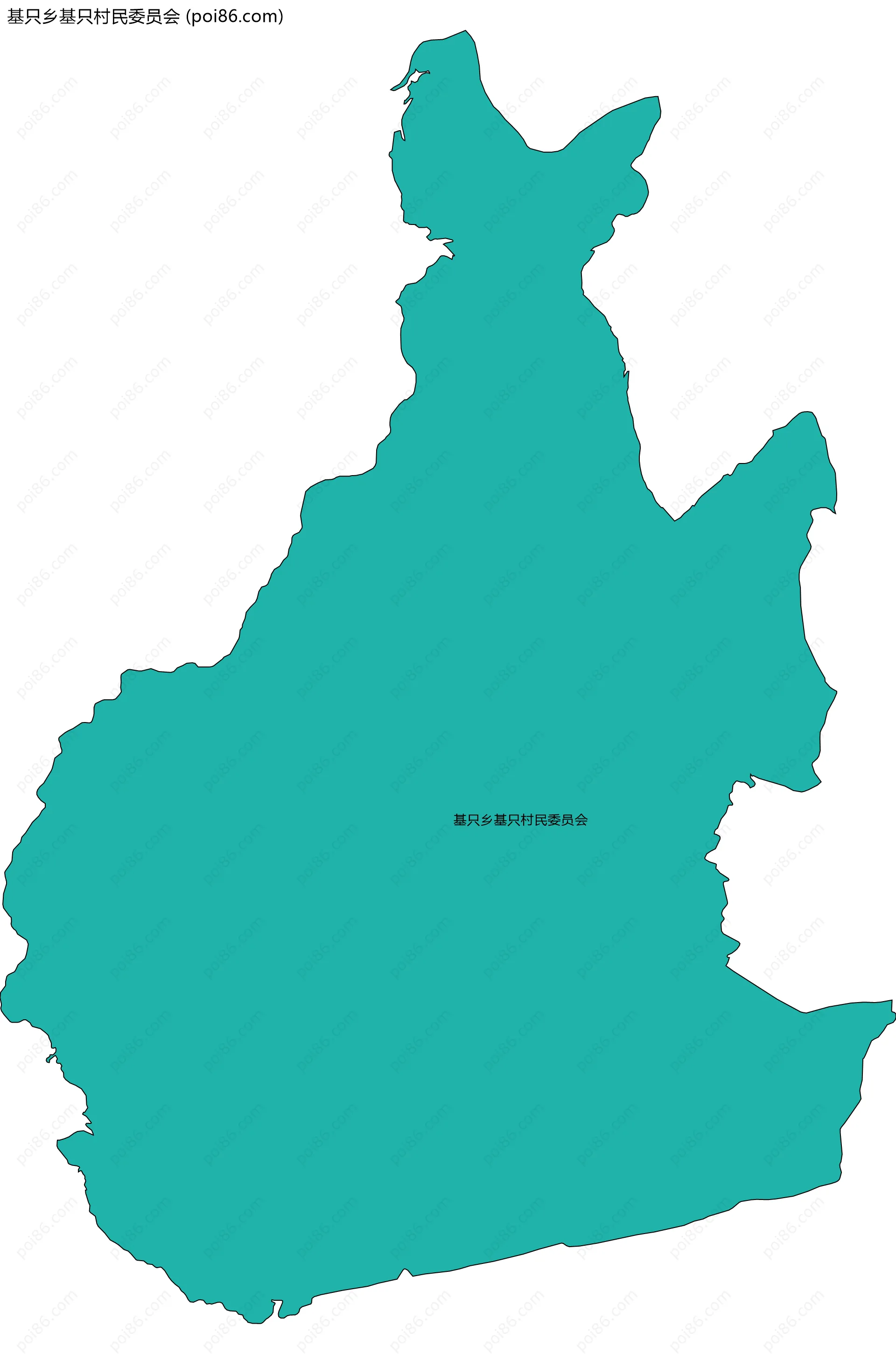 基只乡基只村民委员会边界地图