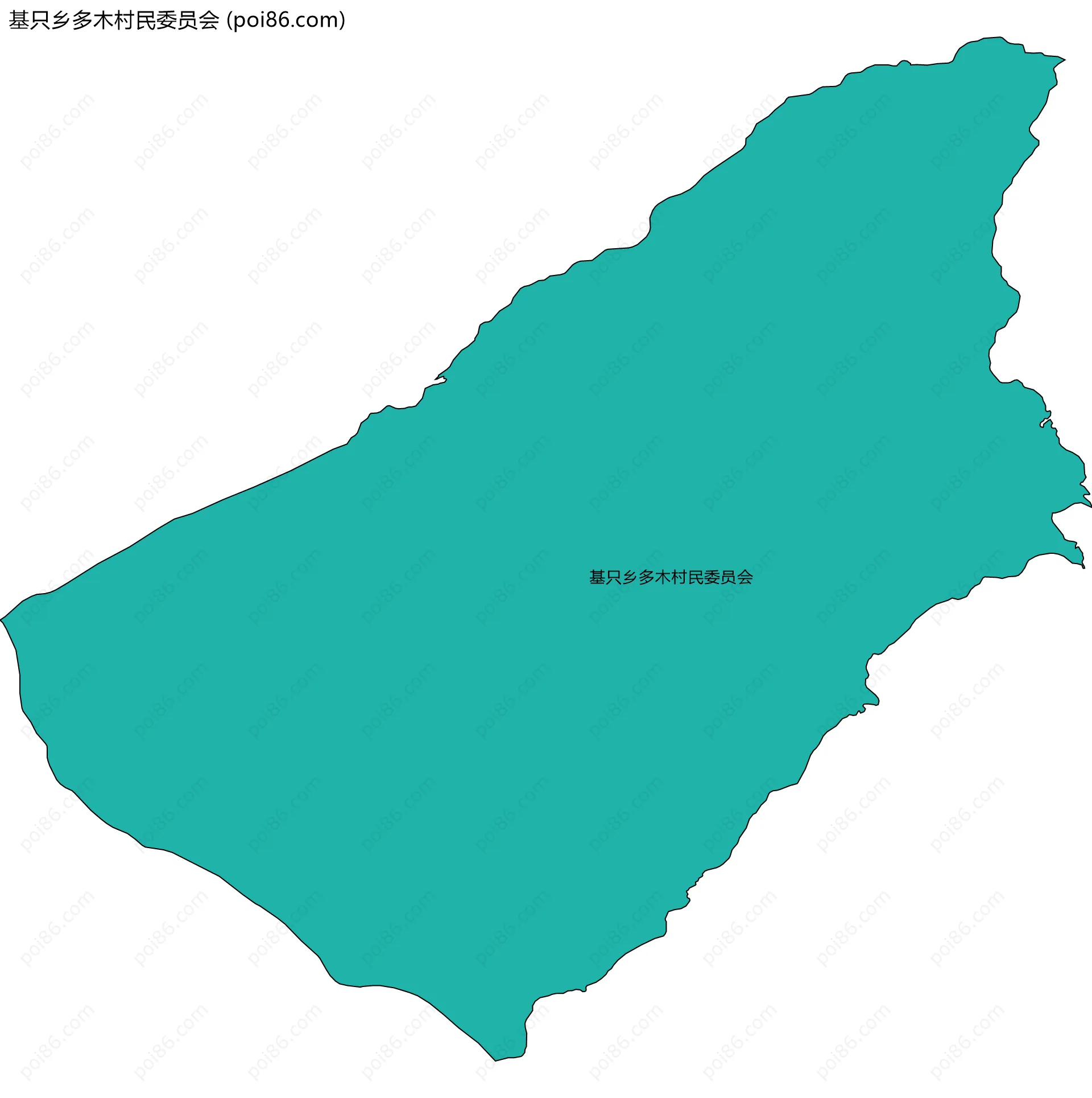 基只乡多木村民委员会边界地图