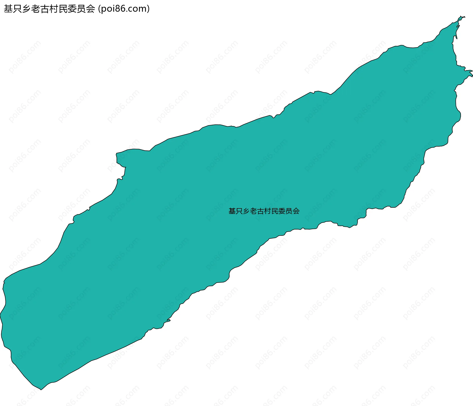 基只乡老古村民委员会边界地图